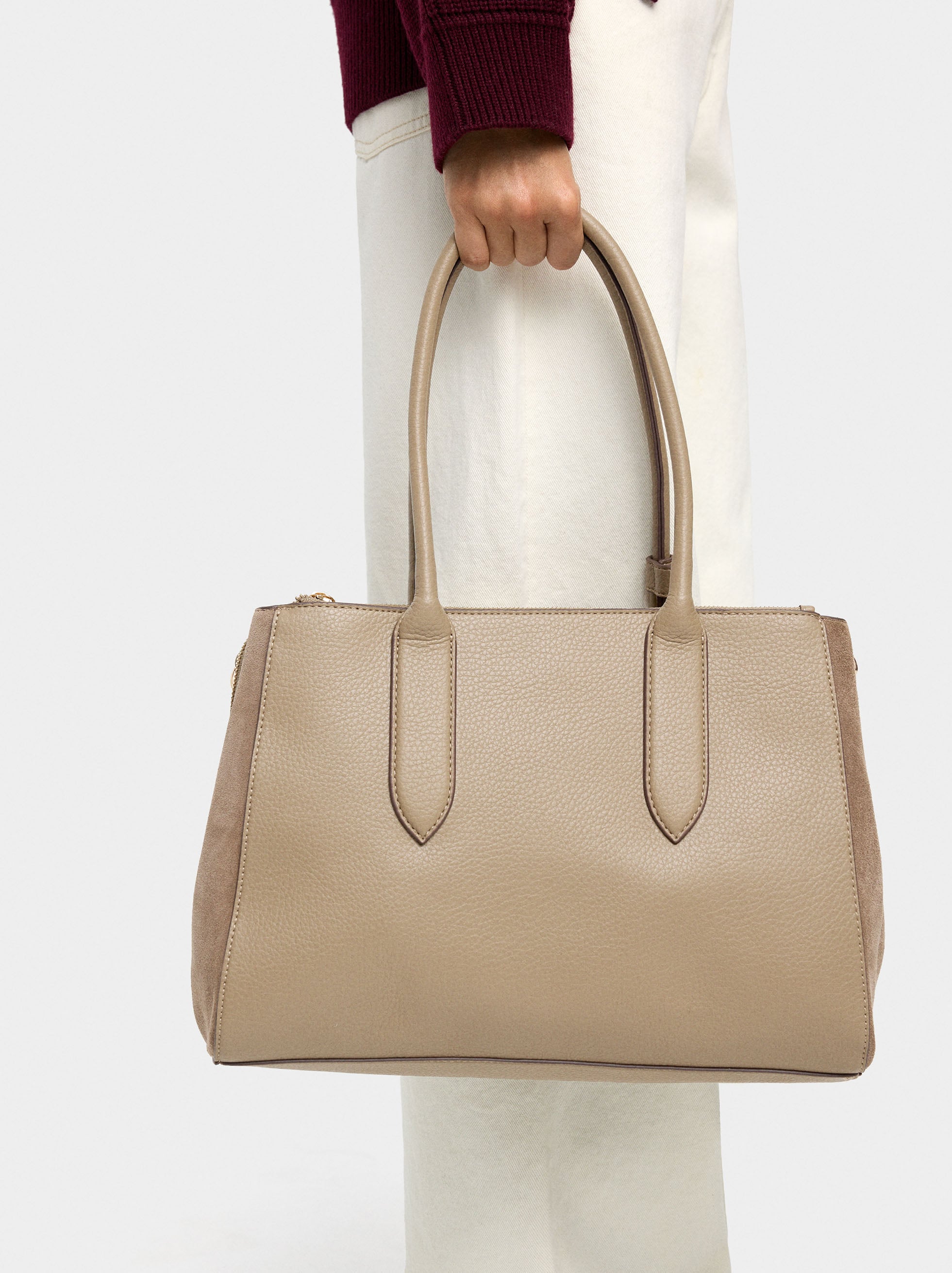 Bolso Para Portátil 13" Con Detalles De Piel