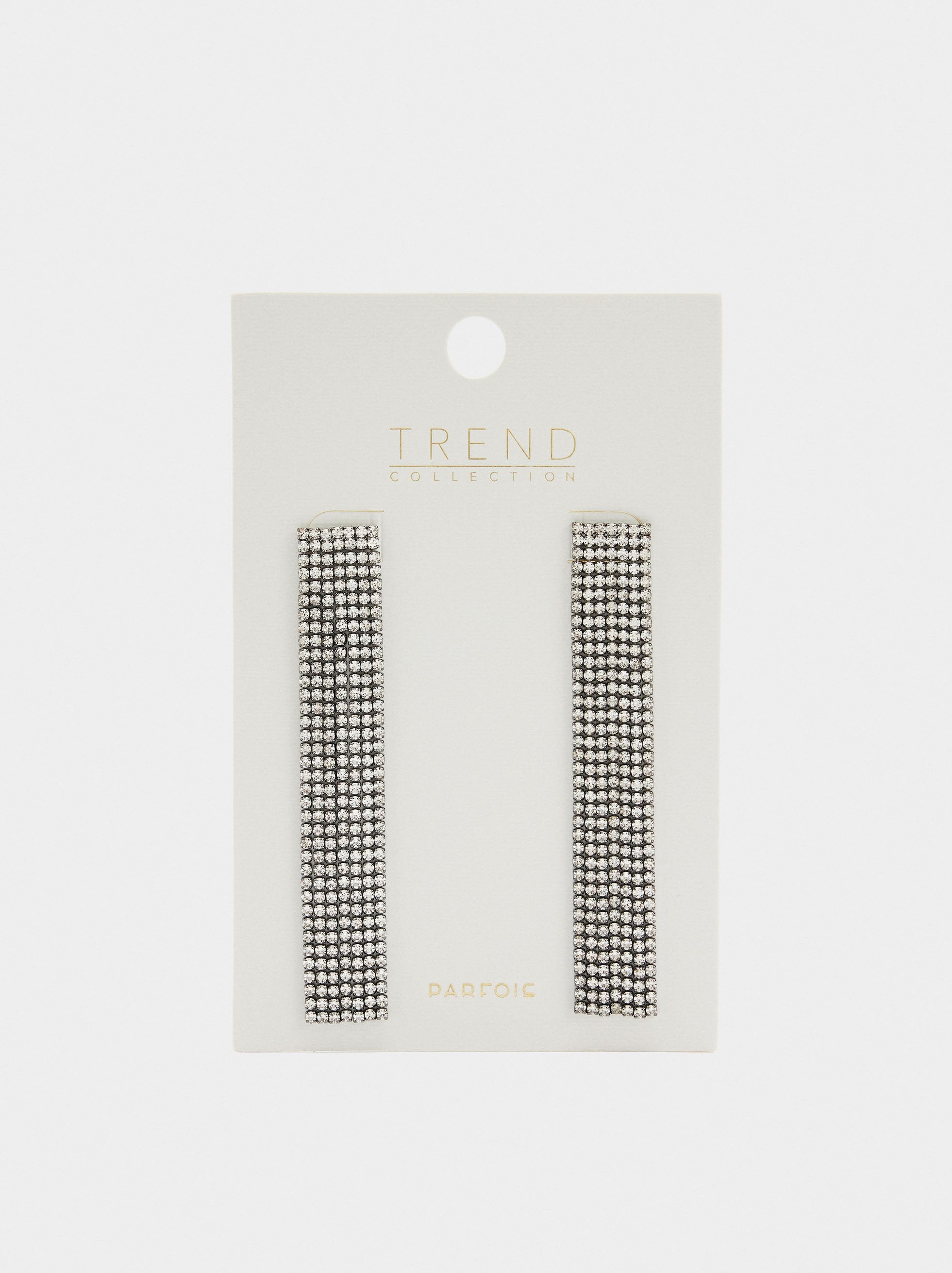 Pendientes Largos De Cadenas Con Cristales