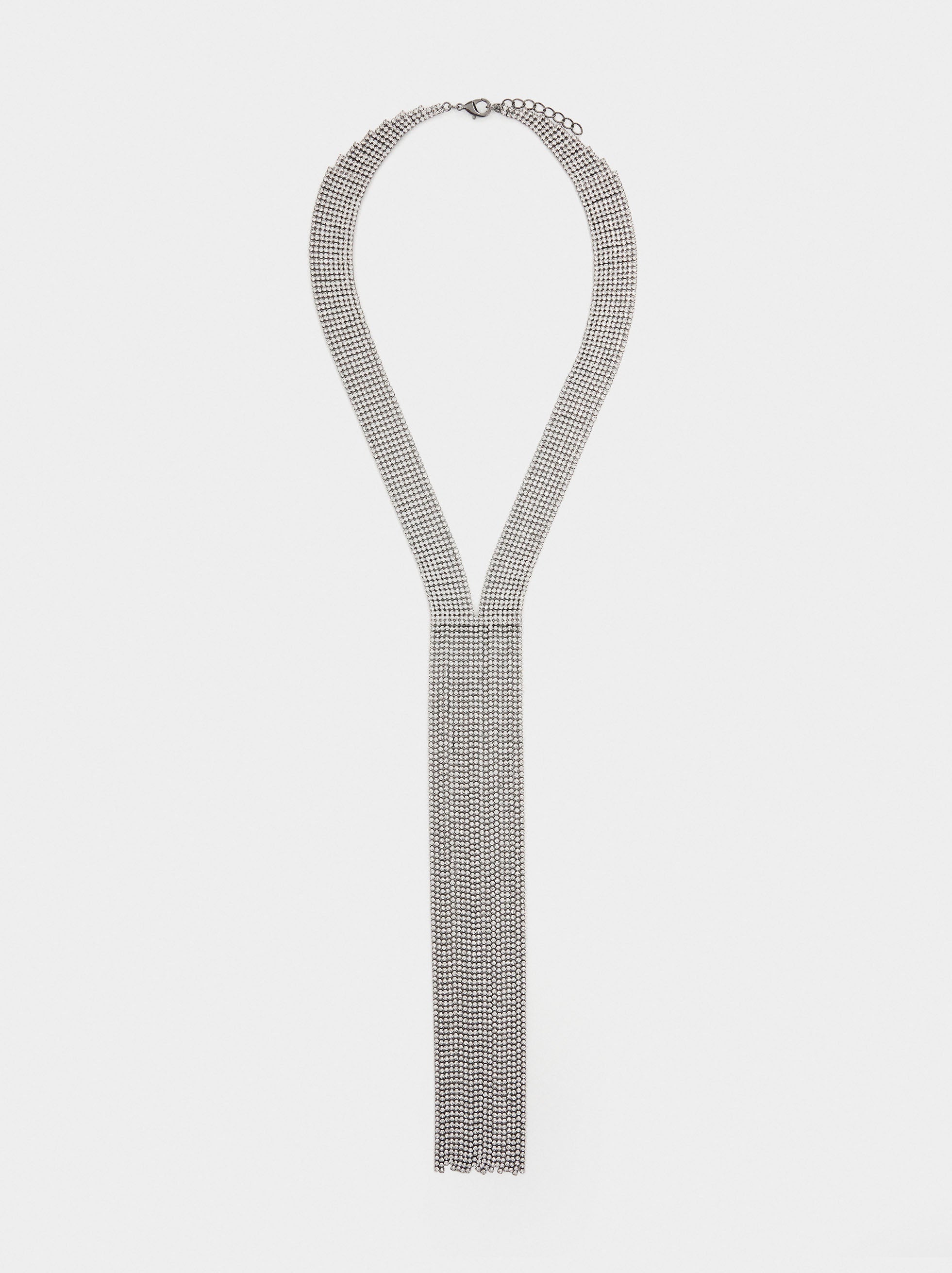 Collar De Corbata Con Cristales