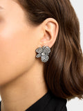 Pendientes De Flor Con Cristales