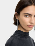 Pendientes Largos De Cadenas Con Cristales