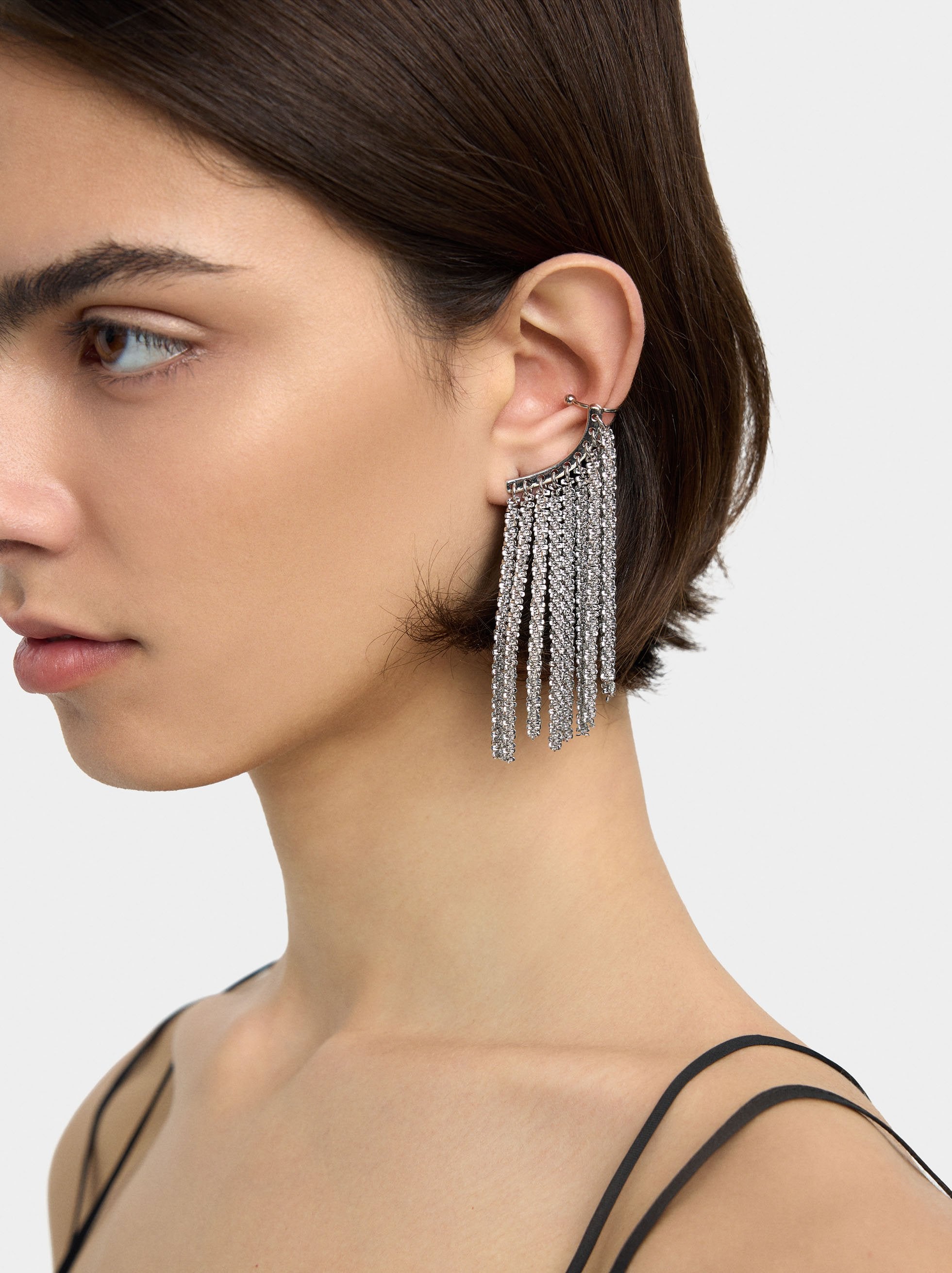 Pendientes Ear Jacket Con Cadenas