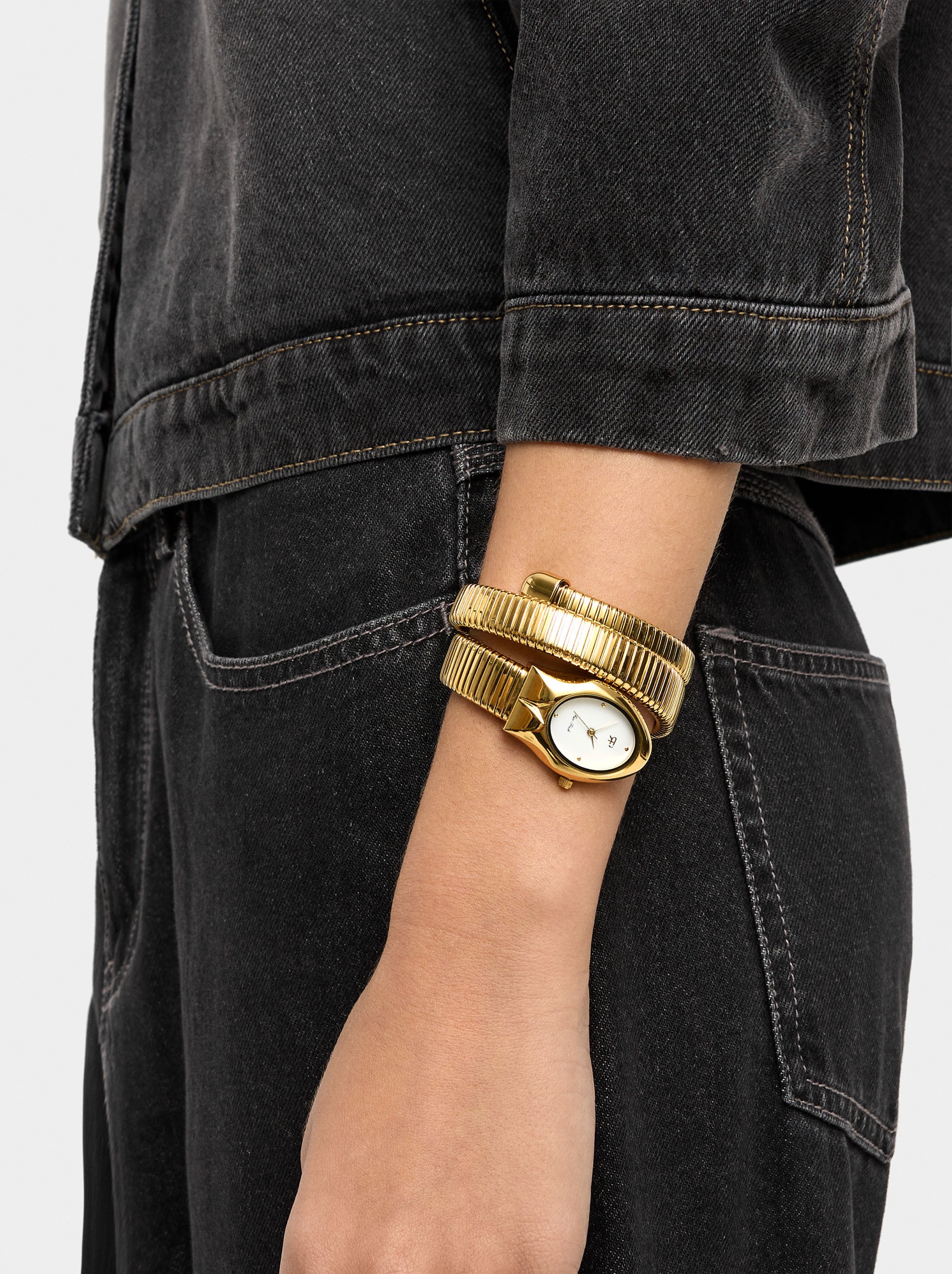 Reloj Con Pulsera De Serpiente