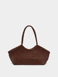 Bolso Tote De Piel Trenzada