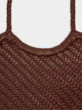 Bolso Tote De Piel Trenzada