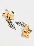 Pendientes Maxi Flor Con Cristales