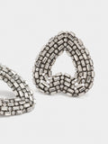 Pendientes Maxi De Corazones Con Cristales