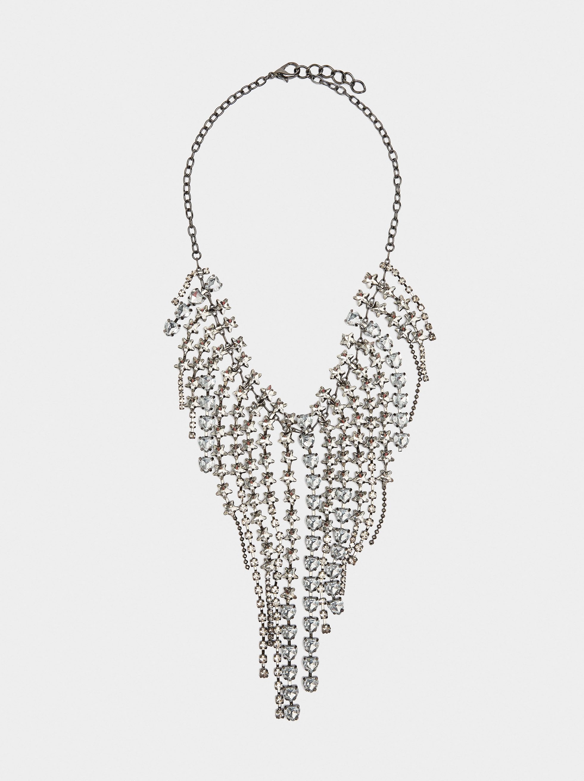 Collar Corto Babero Con Corazones Y Estrellas