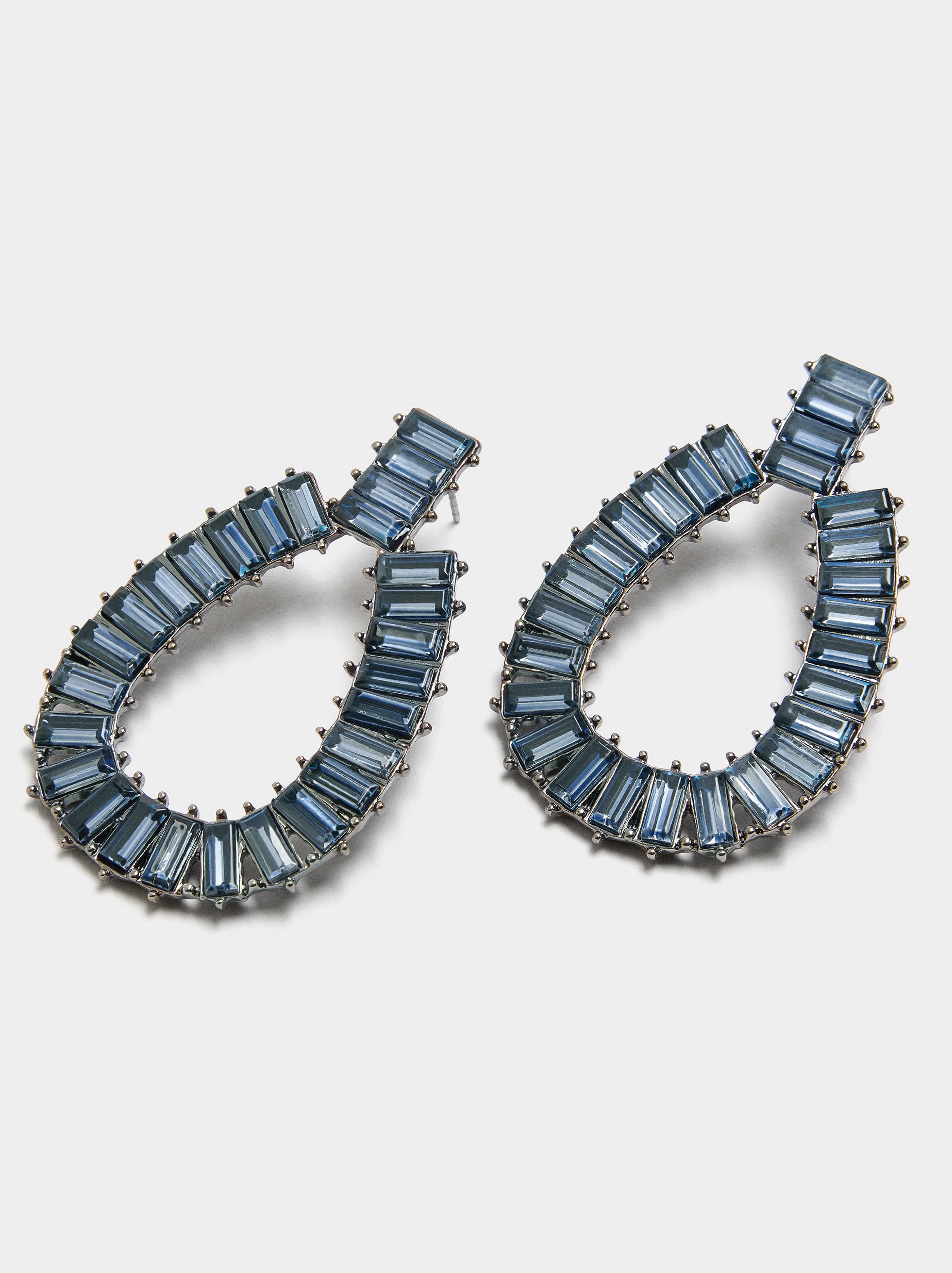 Pendientes Maxi Ovalados De Cristales