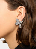 Pendientes Maxi Flor Con Cristales