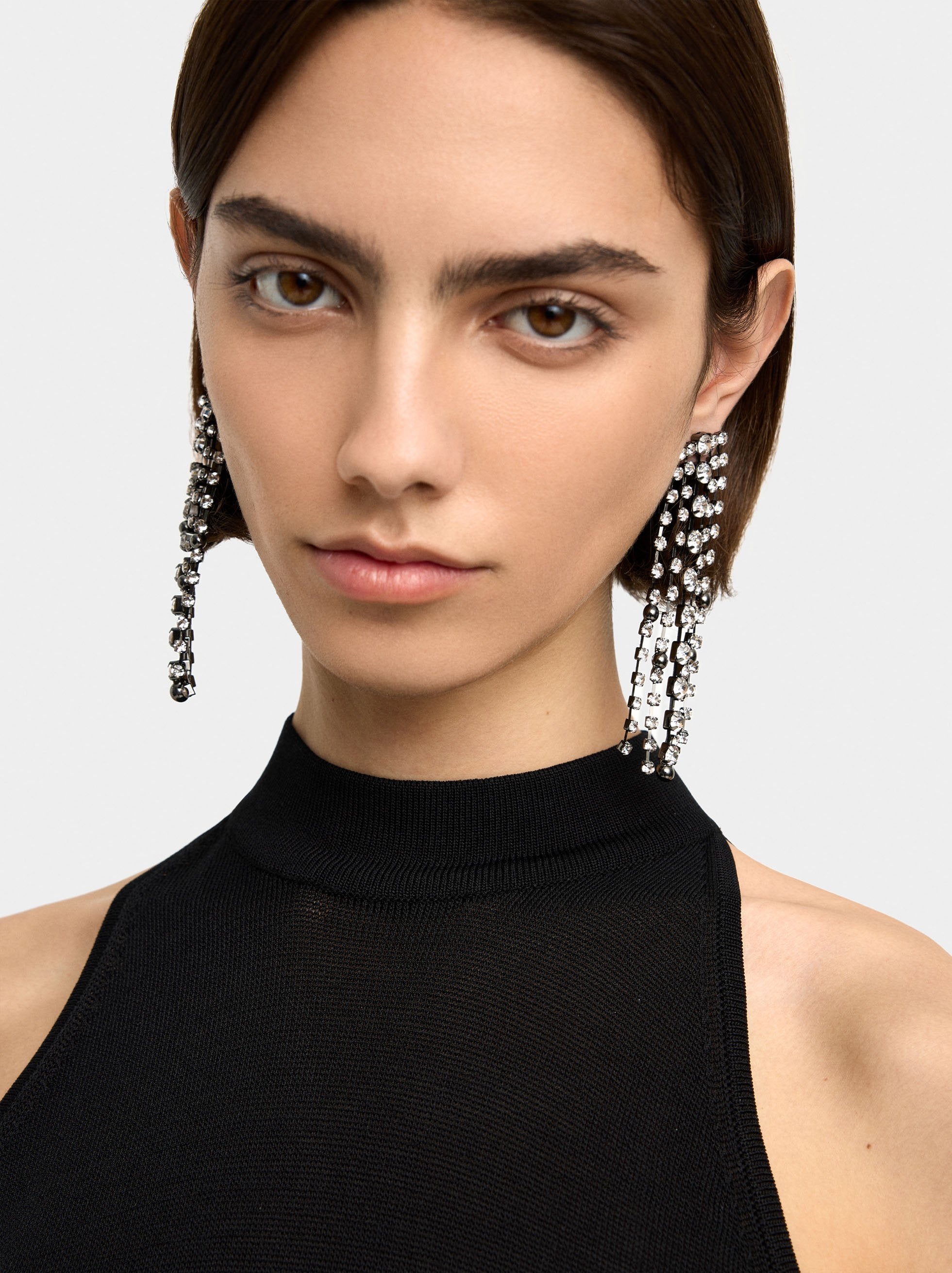 Pendientes Largos De Cristales