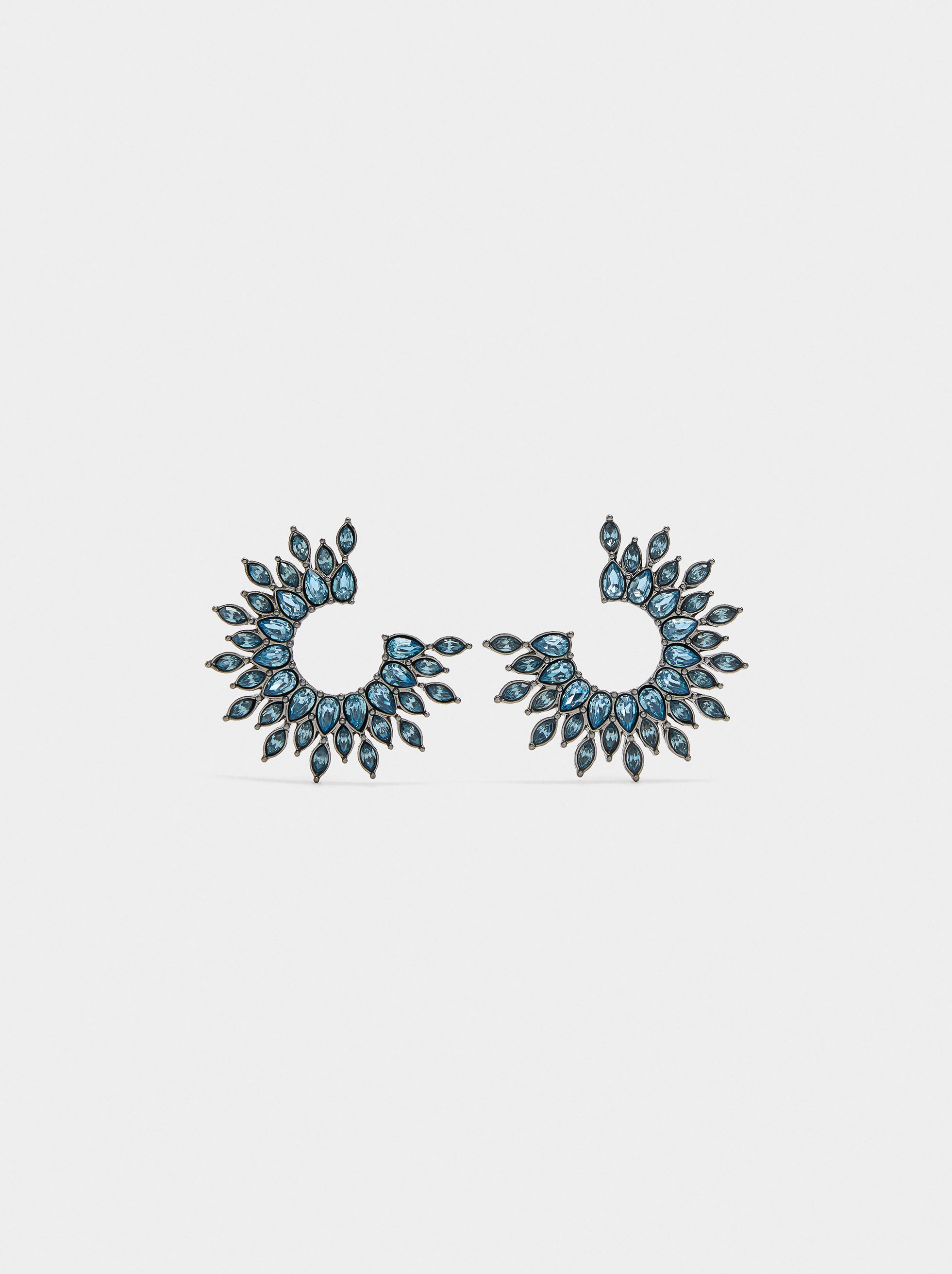 Pendientes Maxi Aros Con Cristales