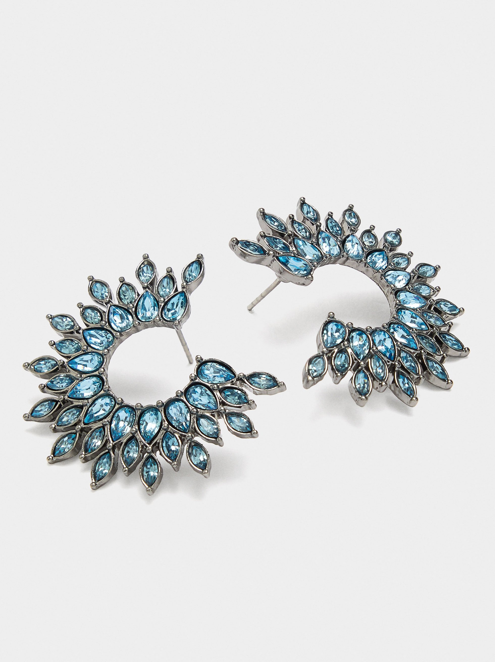 Pendientes Maxi Aros Con Cristales