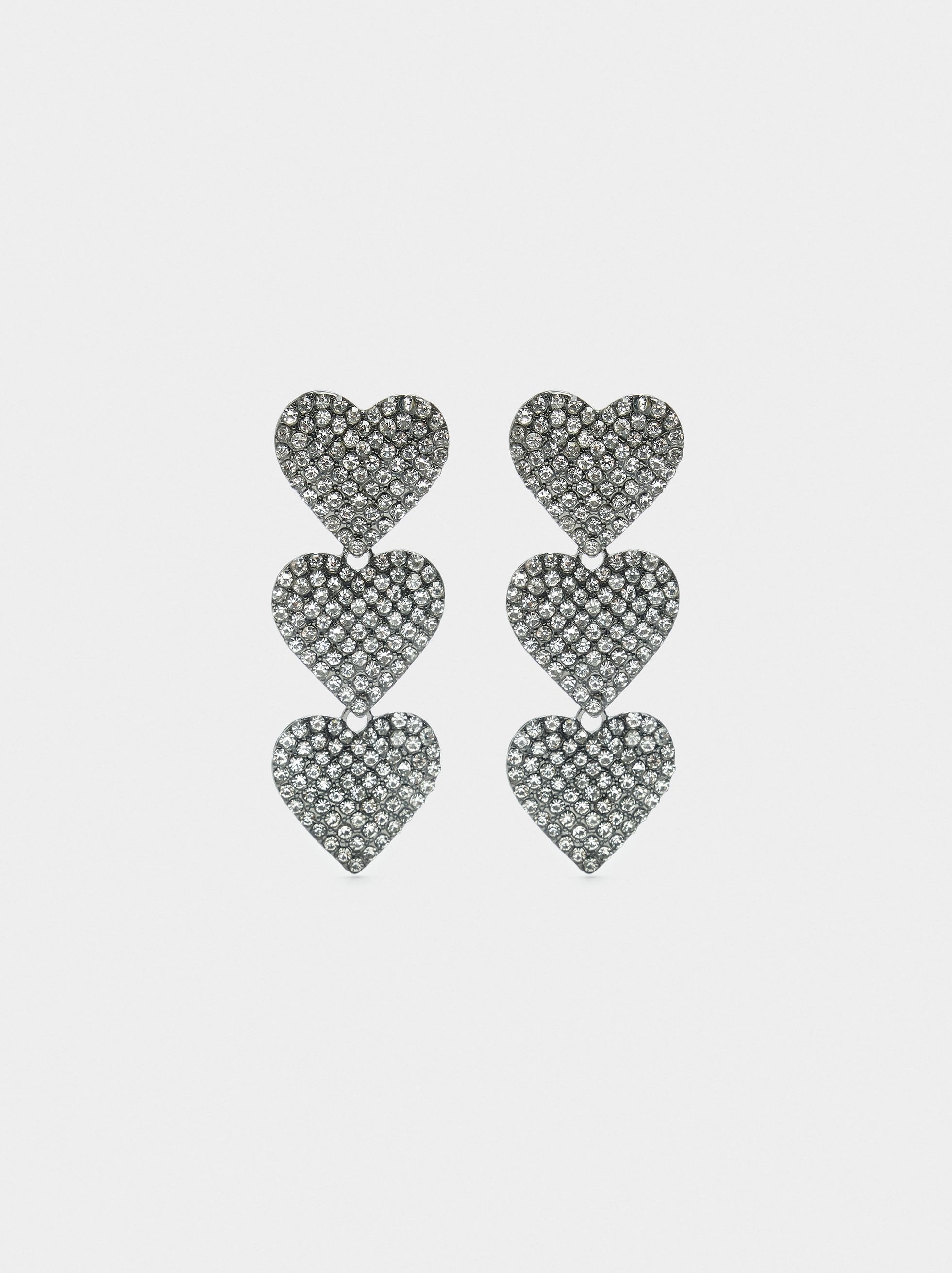 Pendientes Maxi Con Corazones