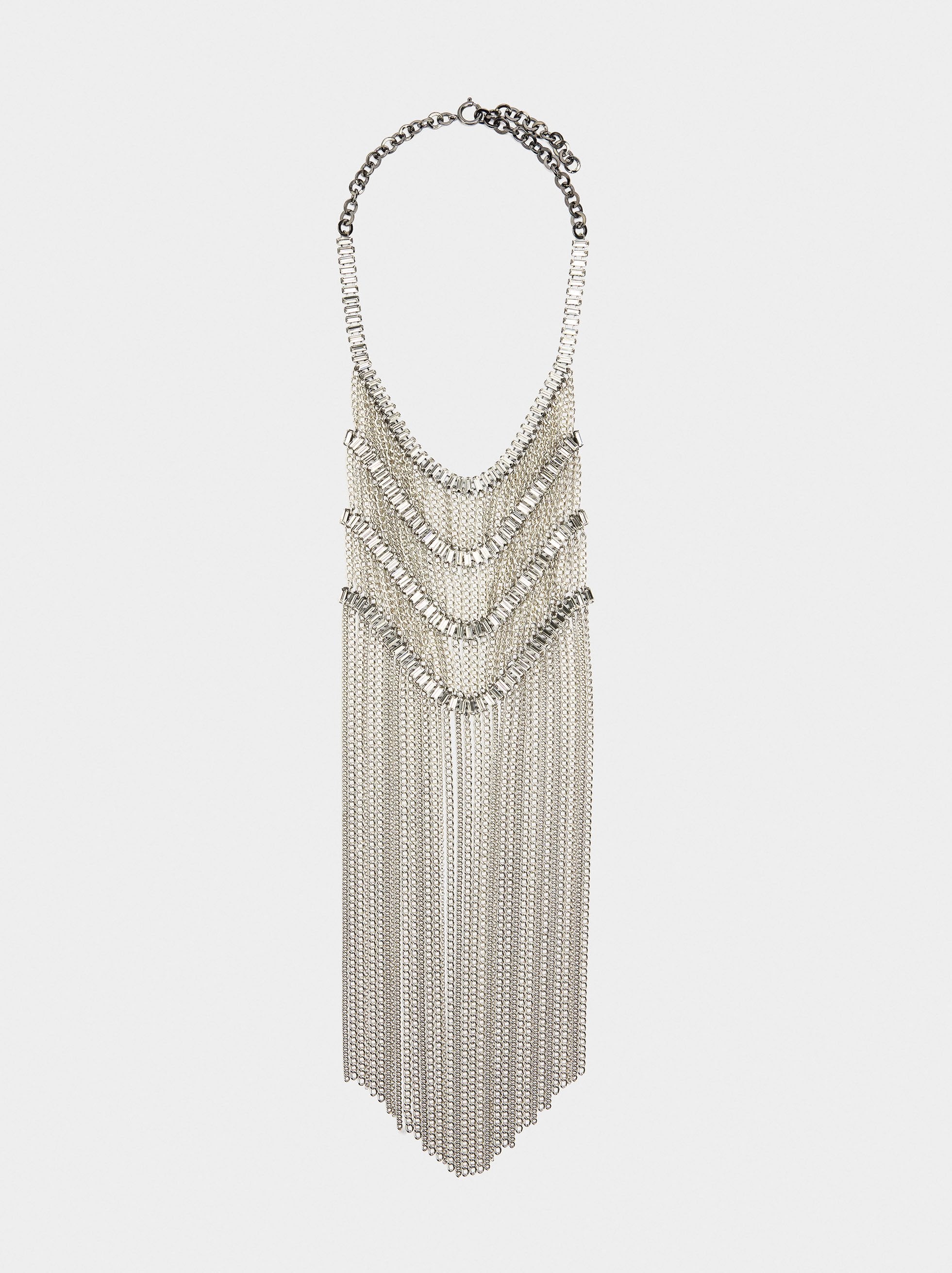 Collar Maxi Largo Con Cristales