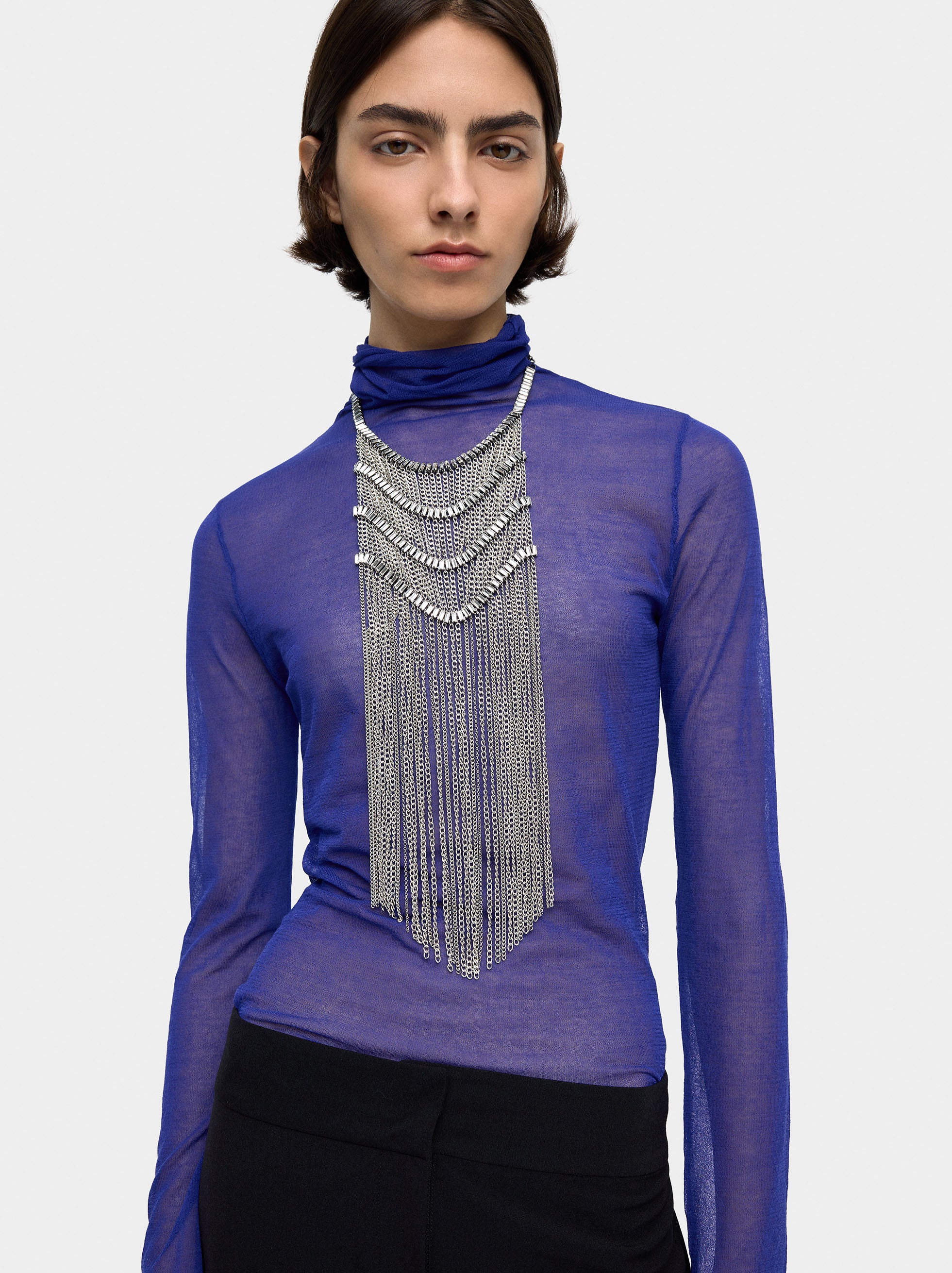 Collar Maxi Largo Con Cristales