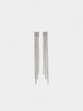 Pendientes Maxi Largos De Cadenas Y Cristales