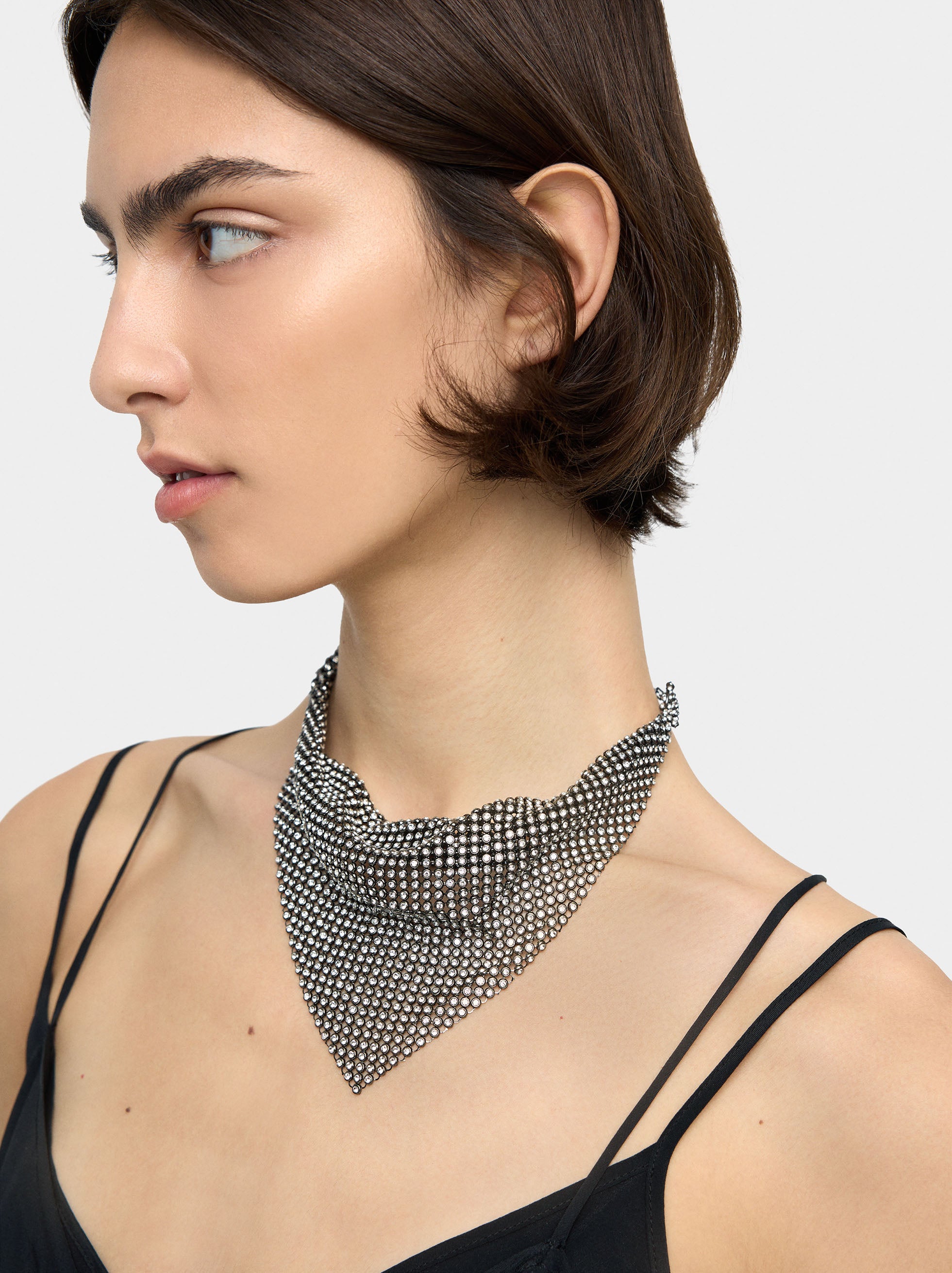 Collar Babero De Cristales