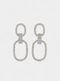 Pendientes Maxi Aro Doble Con Cristales