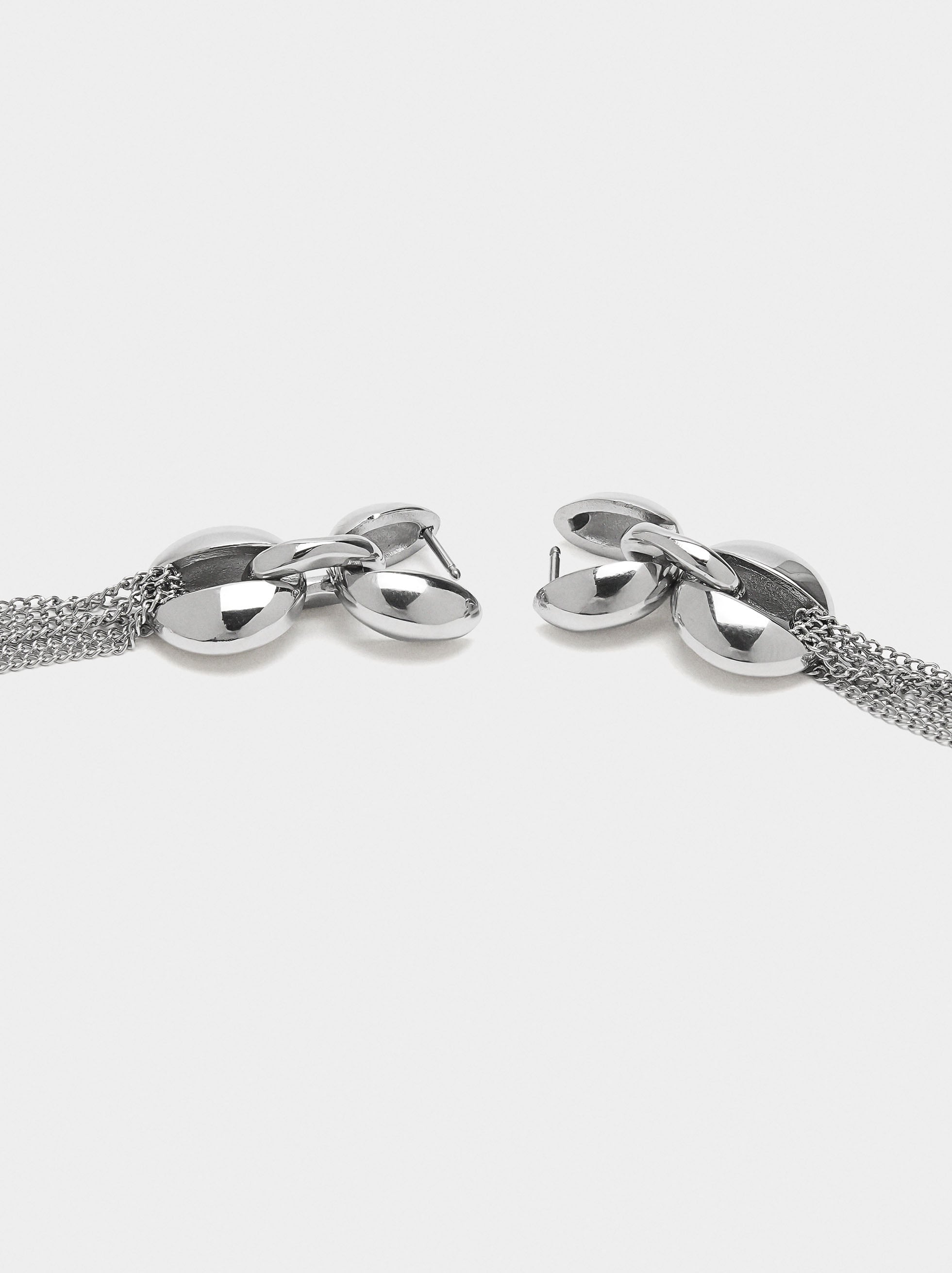 Pendientes Largos Con Cadenas - Acero Inoxidable