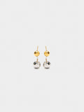Pendientes Ear Jacket De Esferas Bicolor