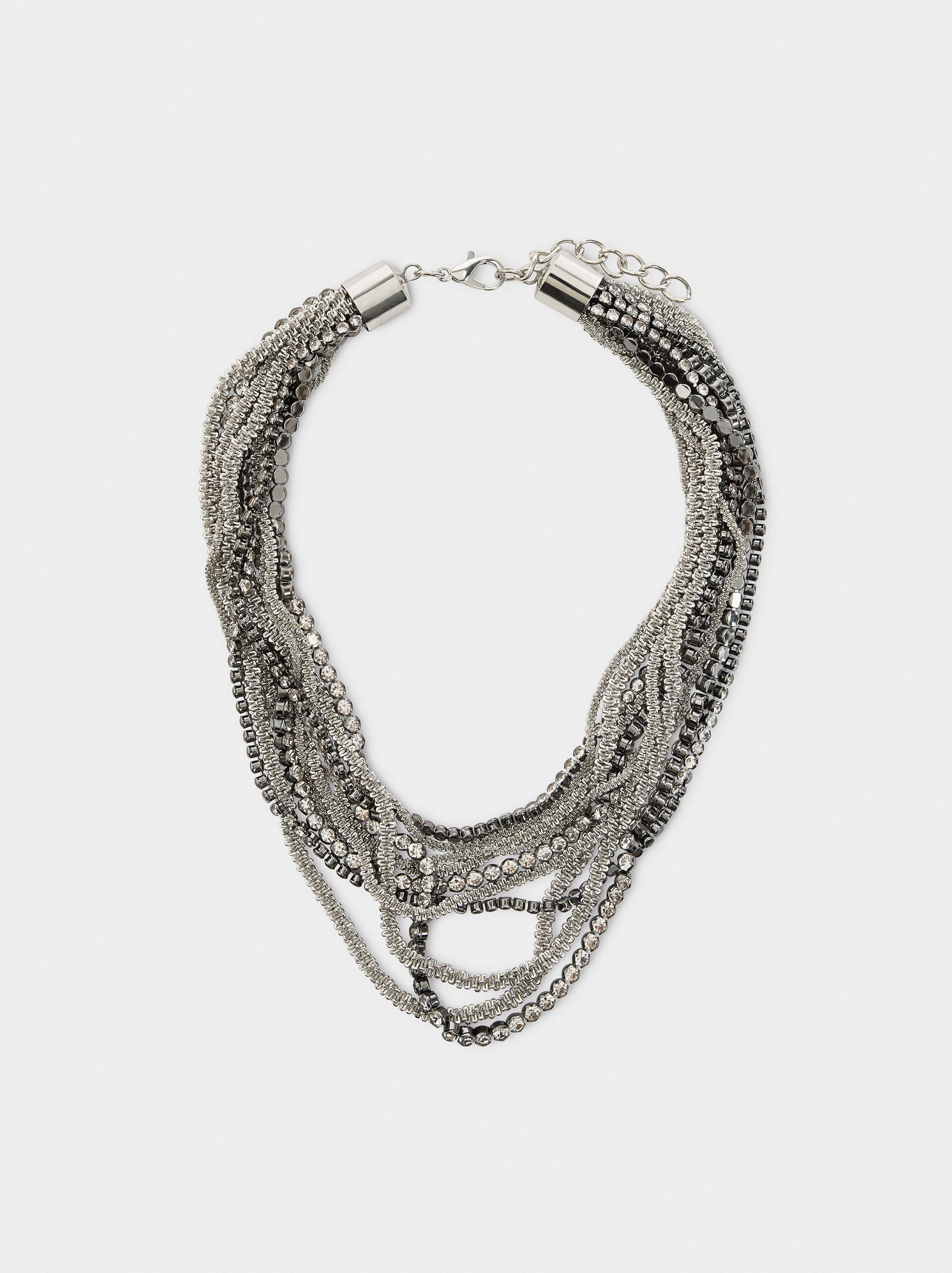 Collar Maxi Múltiple De Cristales