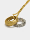 Collar Aros Colgantes Con Circonitas
