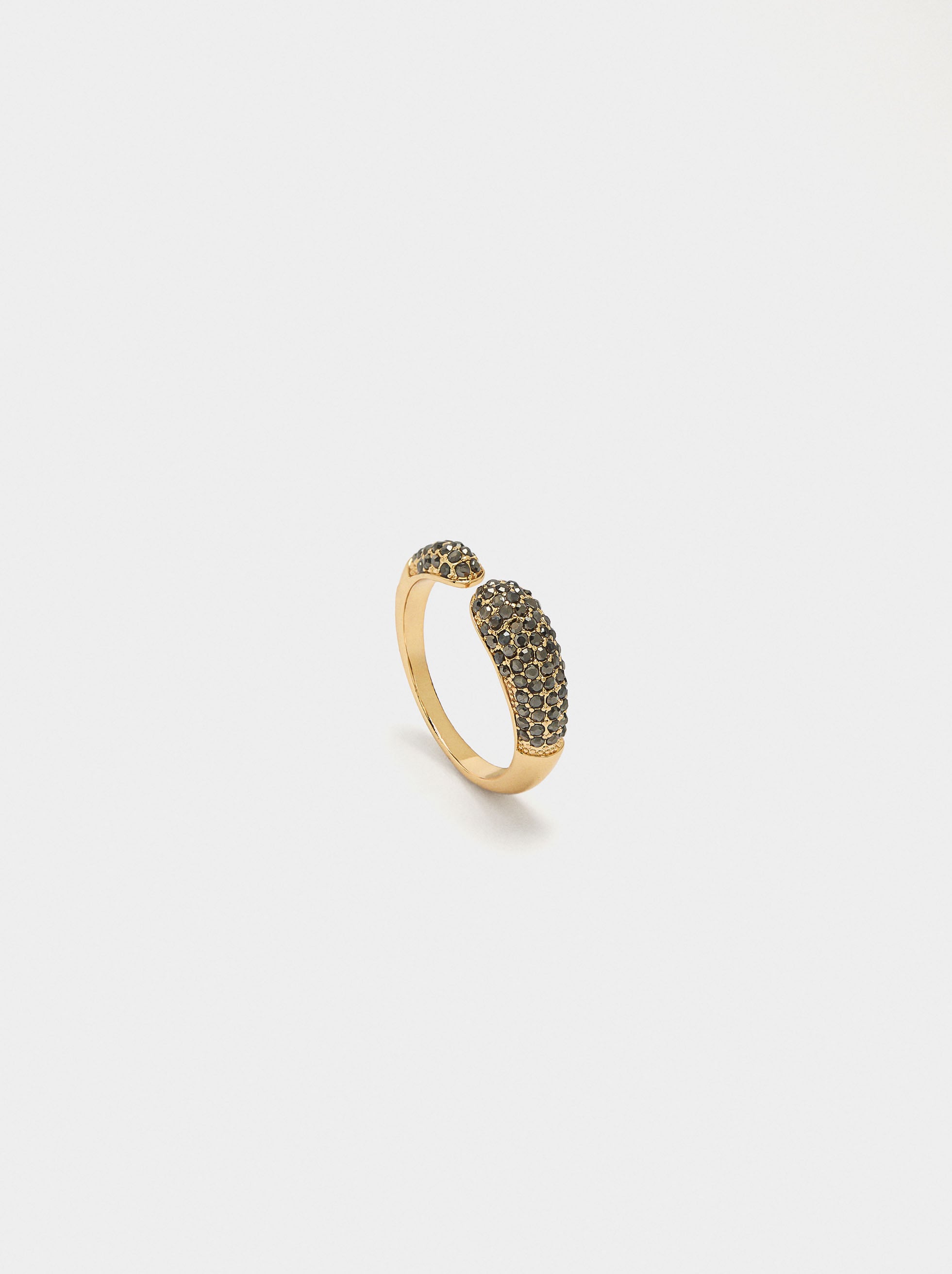 Anillo Abierto Con Cristales
