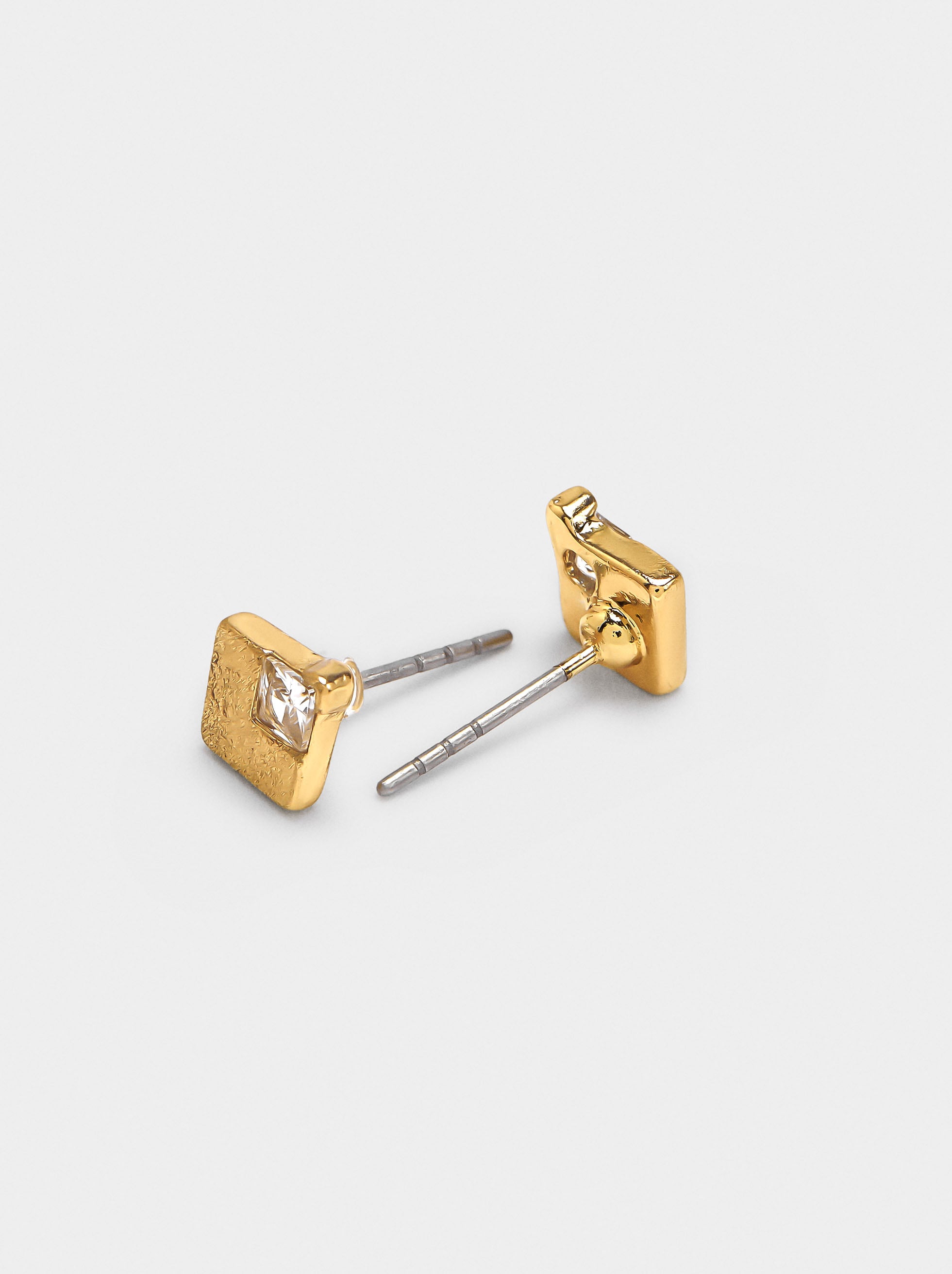 Pendientes Cuadrados Con Circonitas