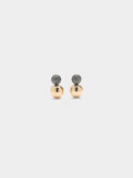 Pendientes Cortos Con Esferas Bicolor