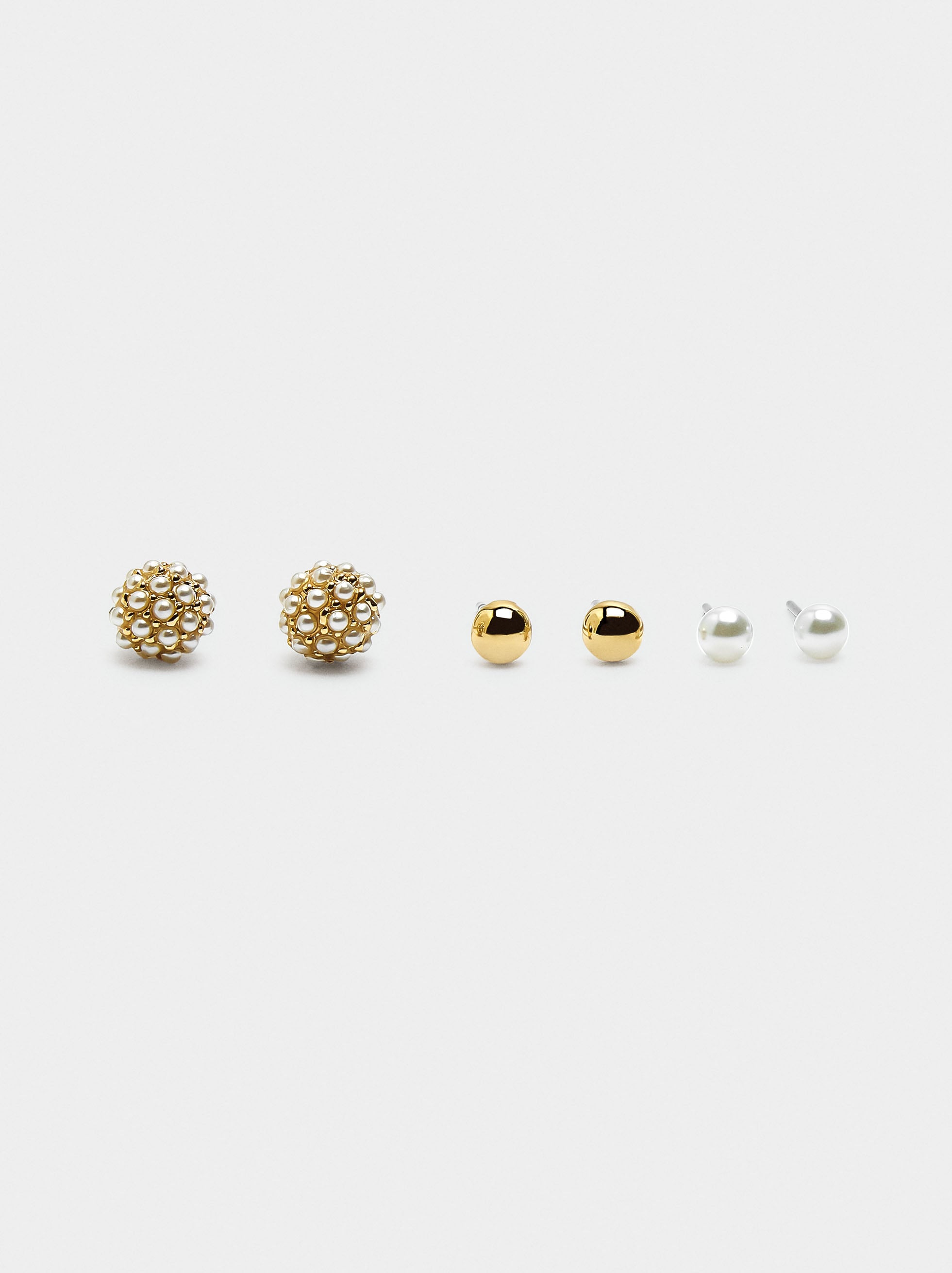 Set De Pendientes Con Perlas