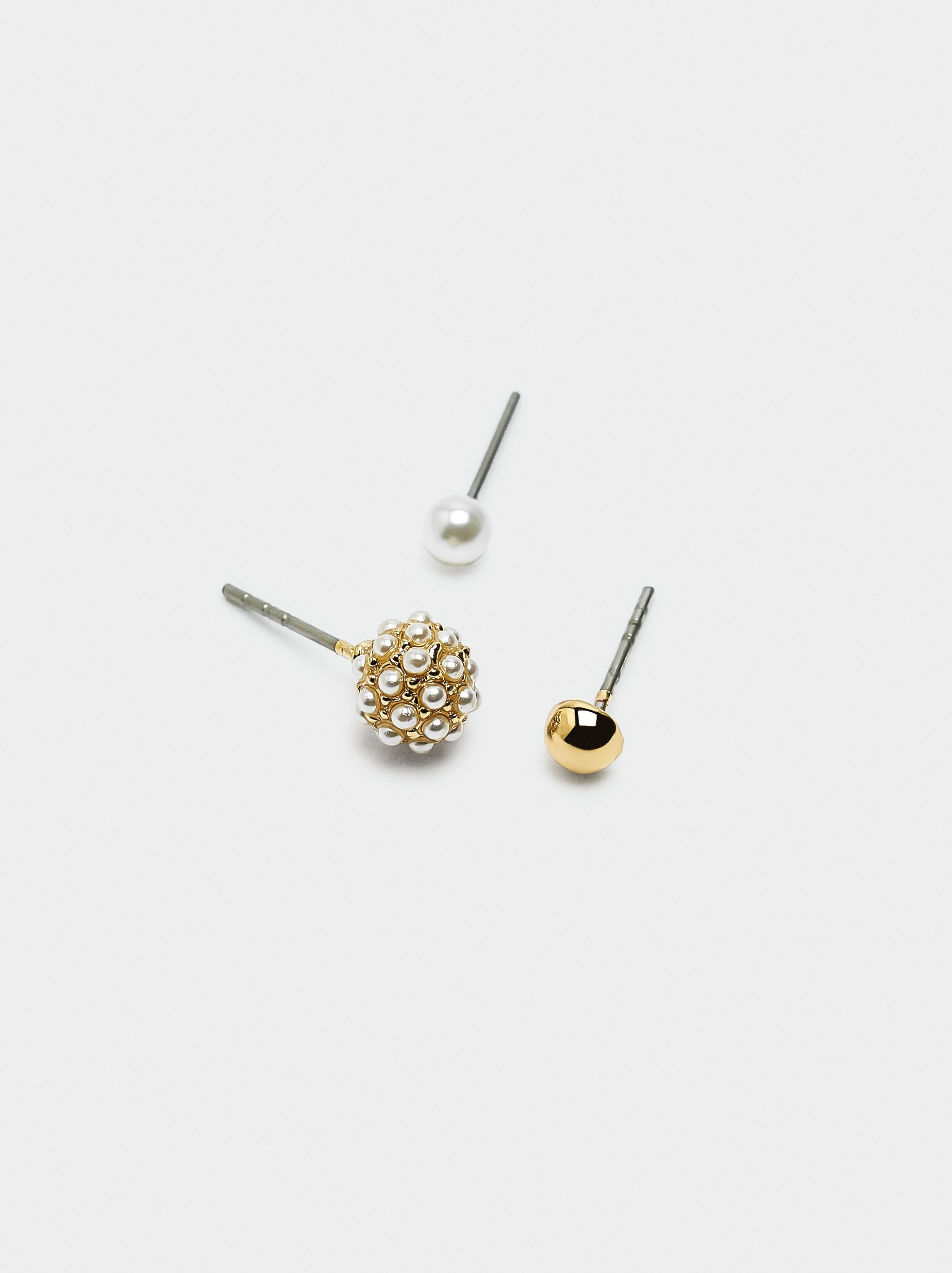 Set De Pendientes Con Perlas