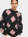 Jersey De Punto Estampado De Rombos