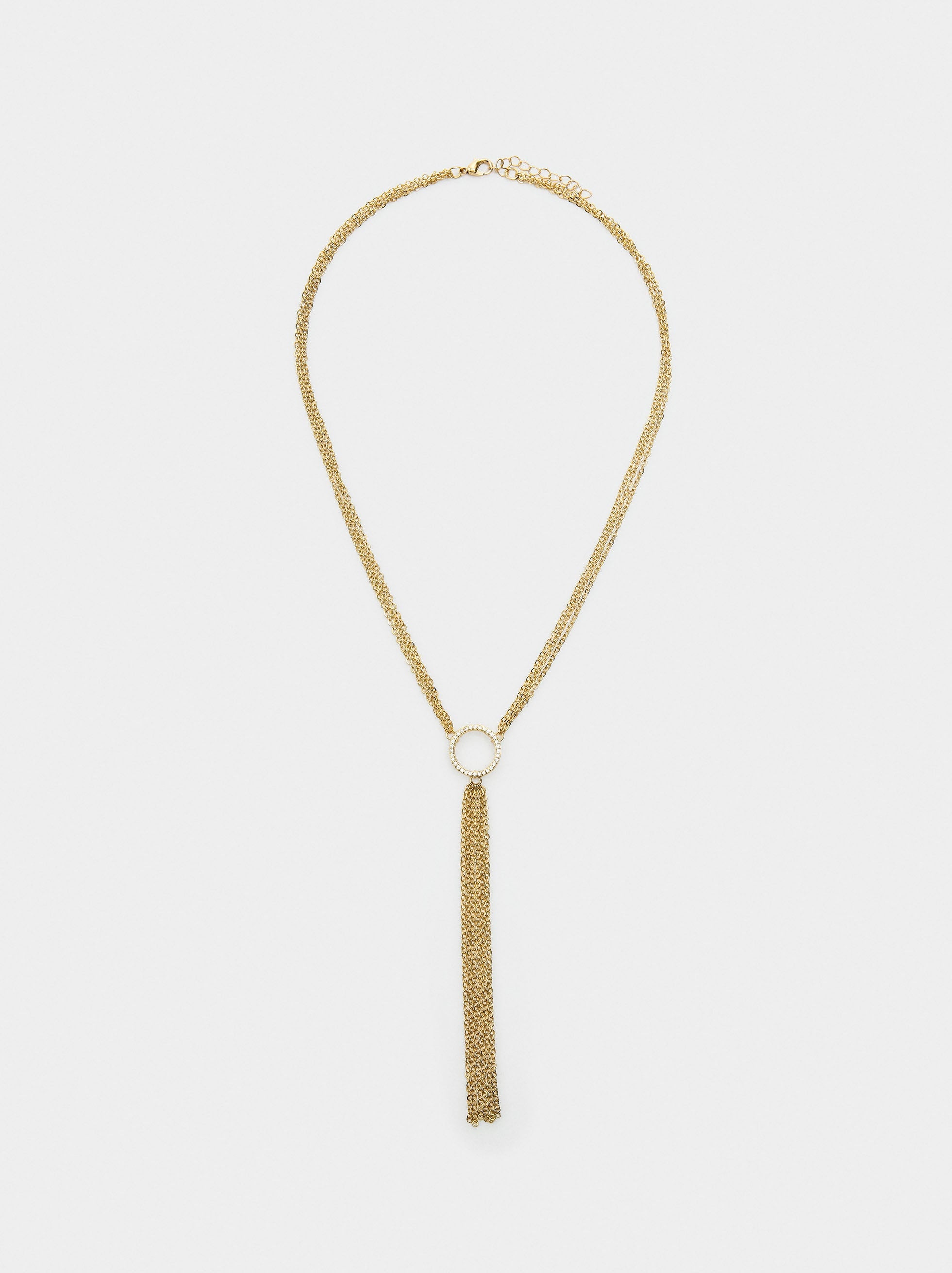 Multicollar De Cadenas Y Aro Con Circonitas