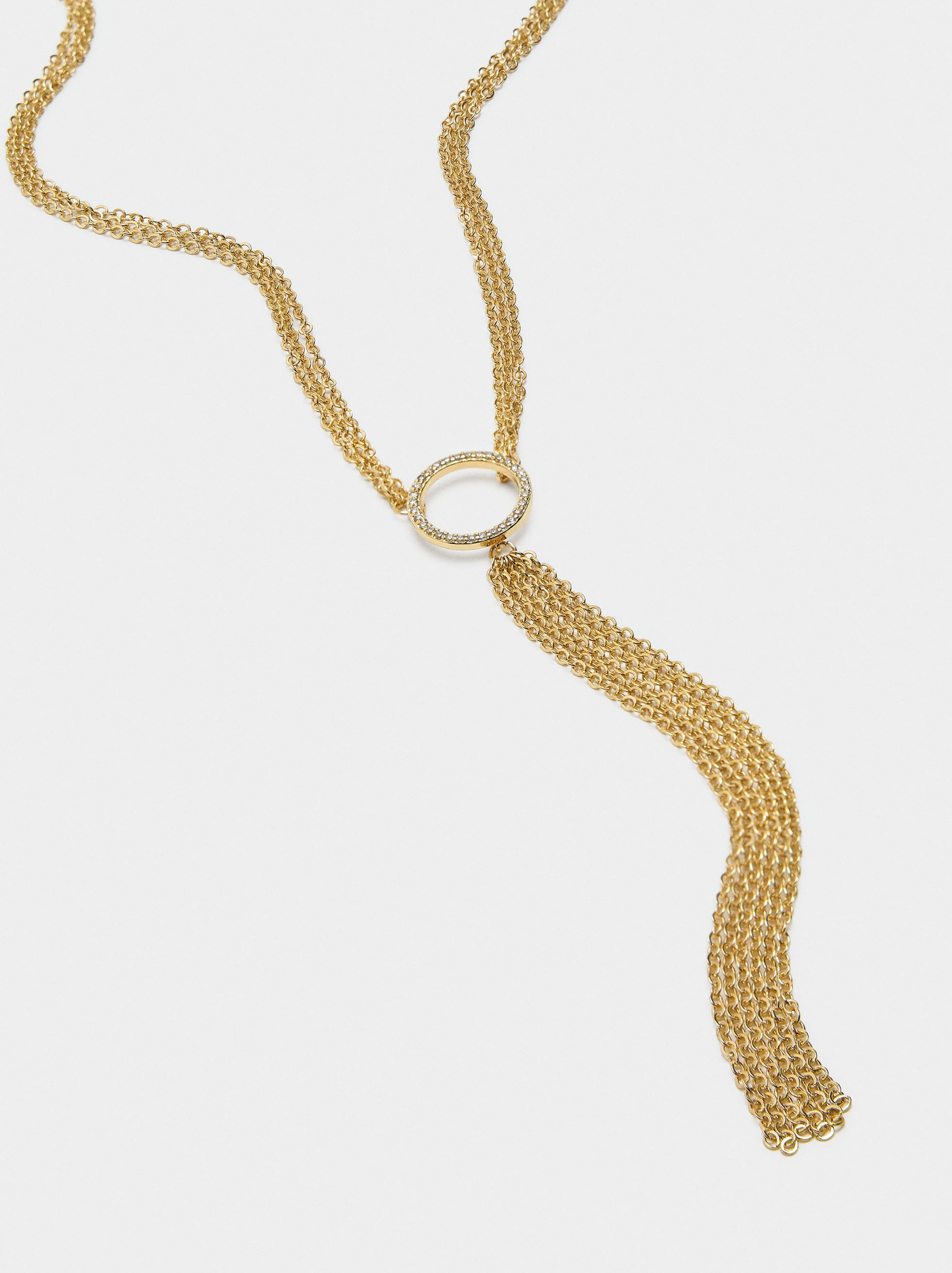 Multicollar De Cadenas Y Aro Con Circonitas