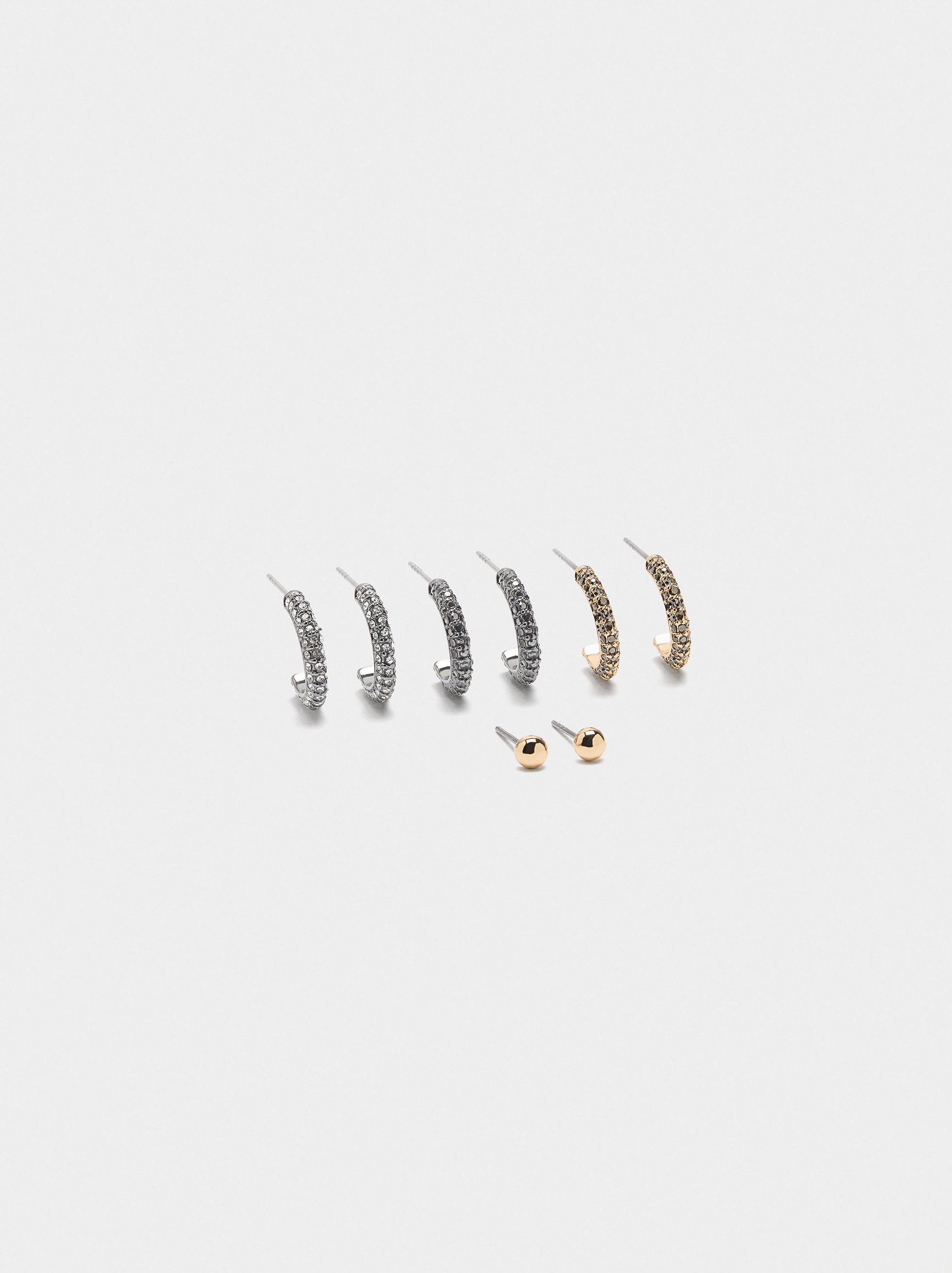 Set De Aros Con Circonitas