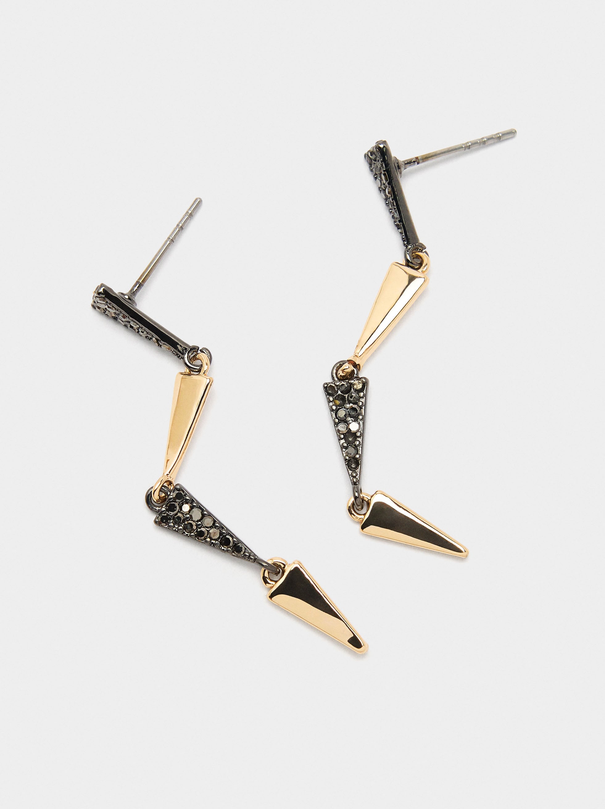 Pendientes Romboides Con Circonitas