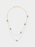 Collar Doble Con Aros Con Circonitas