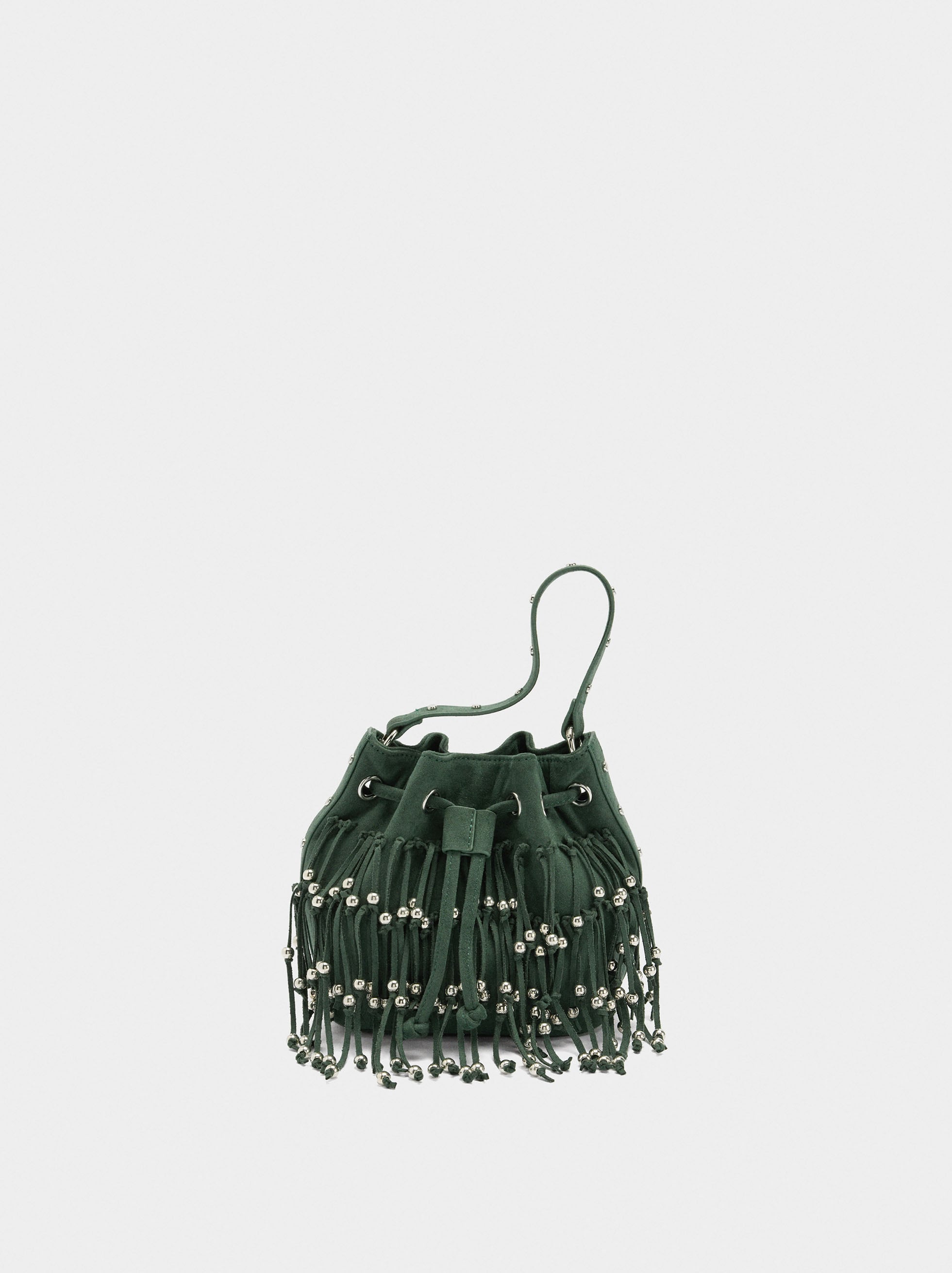 Bolso De Fiesta Con Flecos Y Cuentas