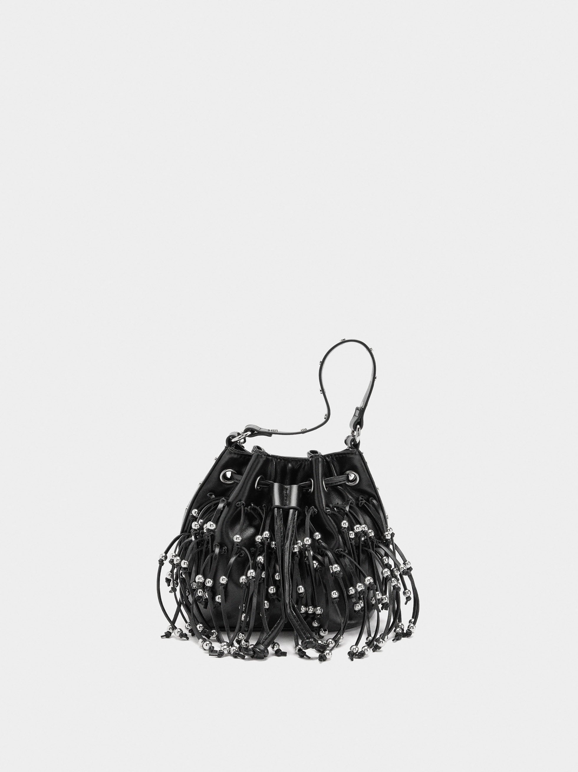 Bolso De Fiesta Con Flecos Y Cuentas