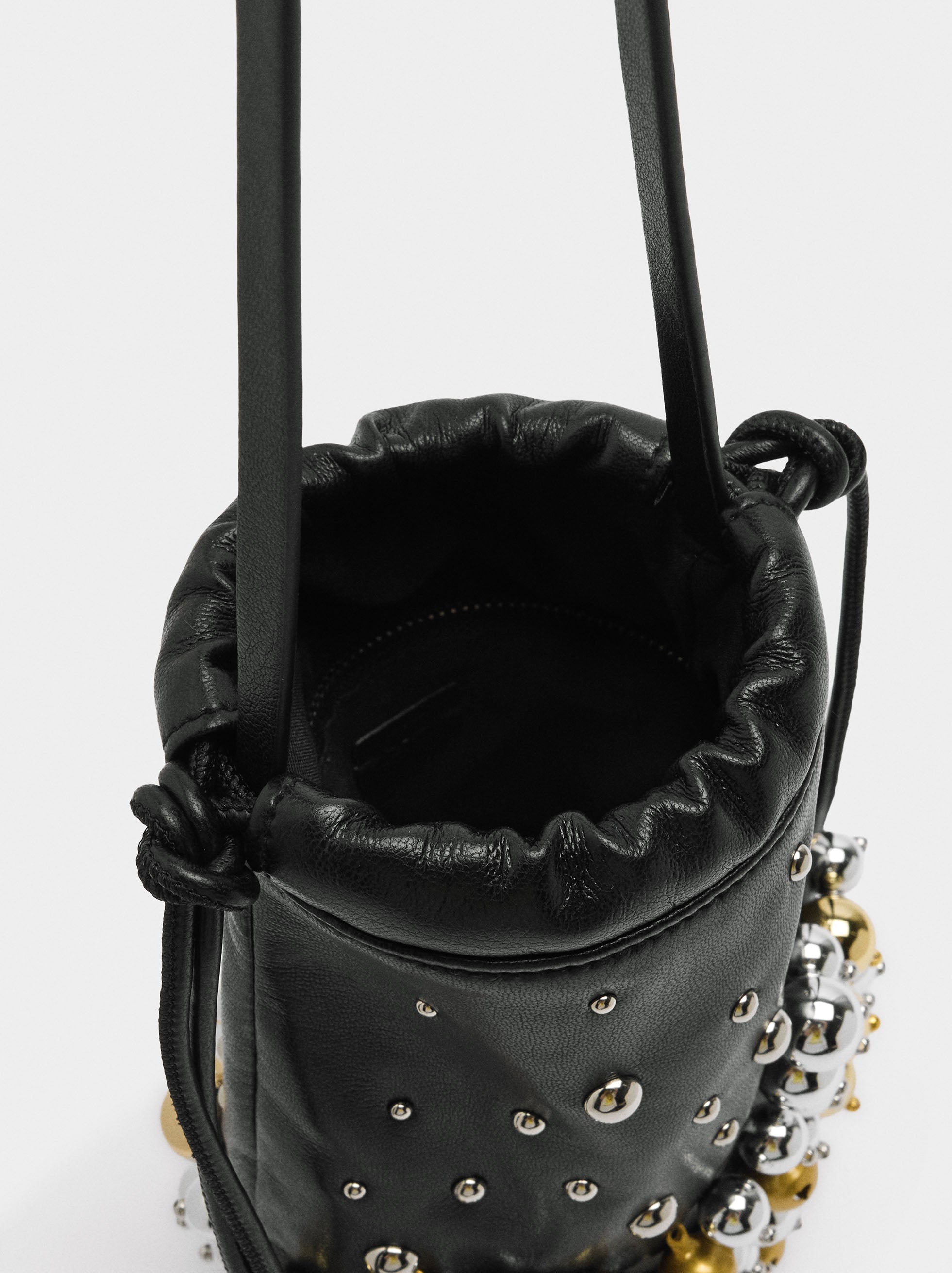 Bolso De Fiesta De Efecto Piel Con Esferas