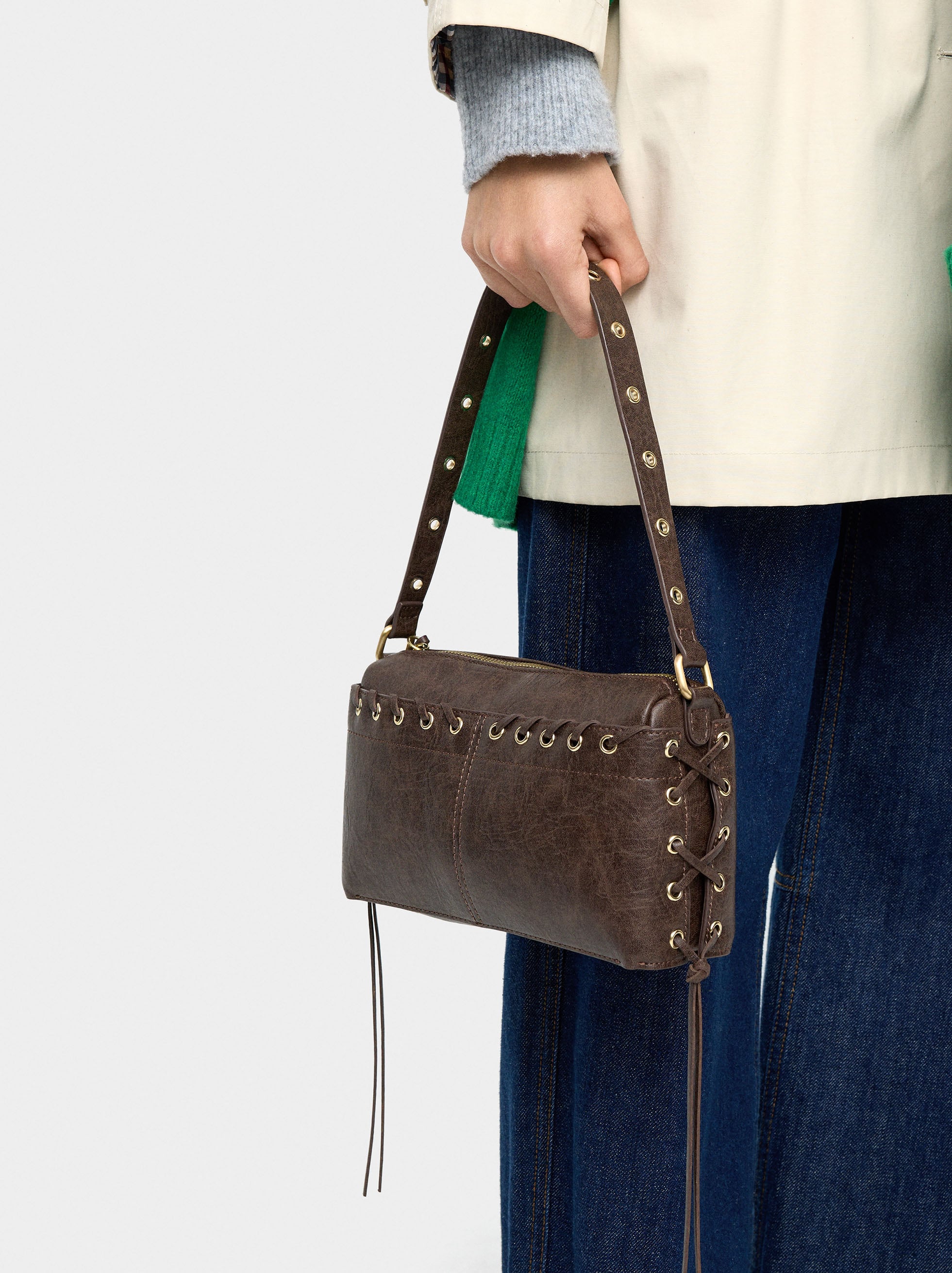 Bolso De Hombro Trenzado