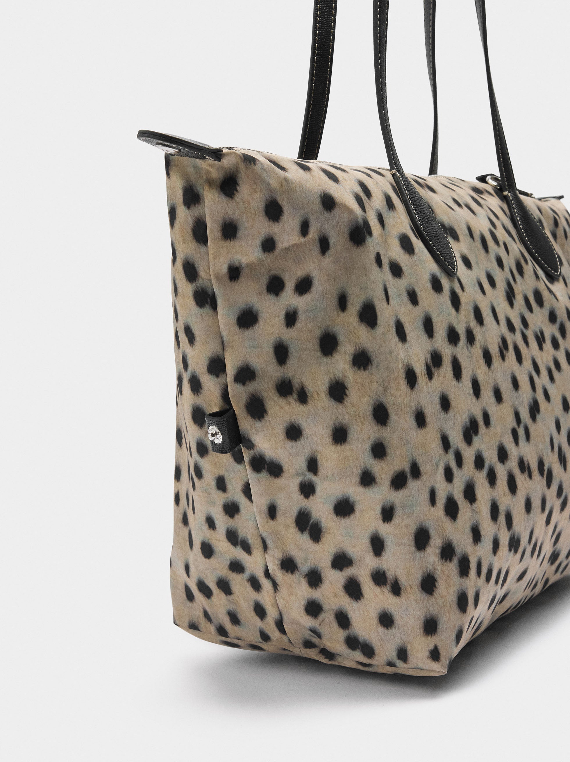 Bolso Shopper De Nylon Estampado Animal