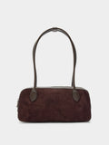 Bolso De Hombro Con Detalles De Piel