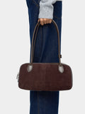 Bolso De Hombro Con Detalles De Piel