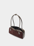 Bolso De Hombro Con Detalles De Piel