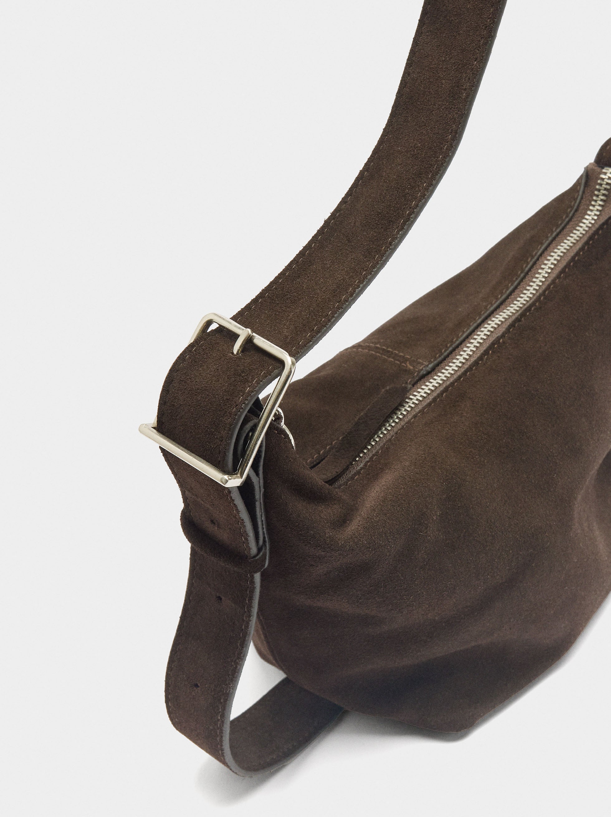 Bolso Bandolera De Piel Lisa