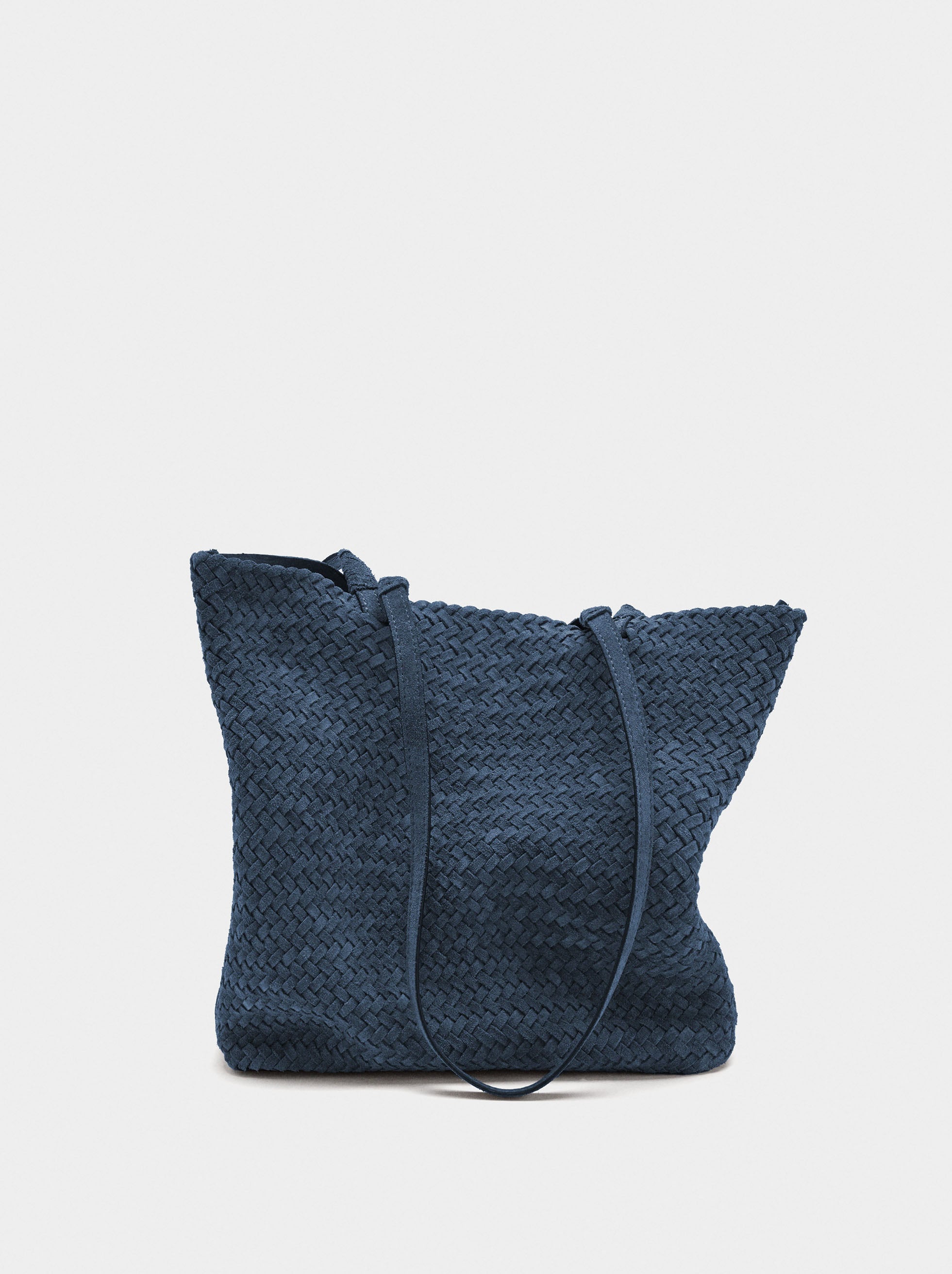 Bolso Shopper De Piel Trenzada