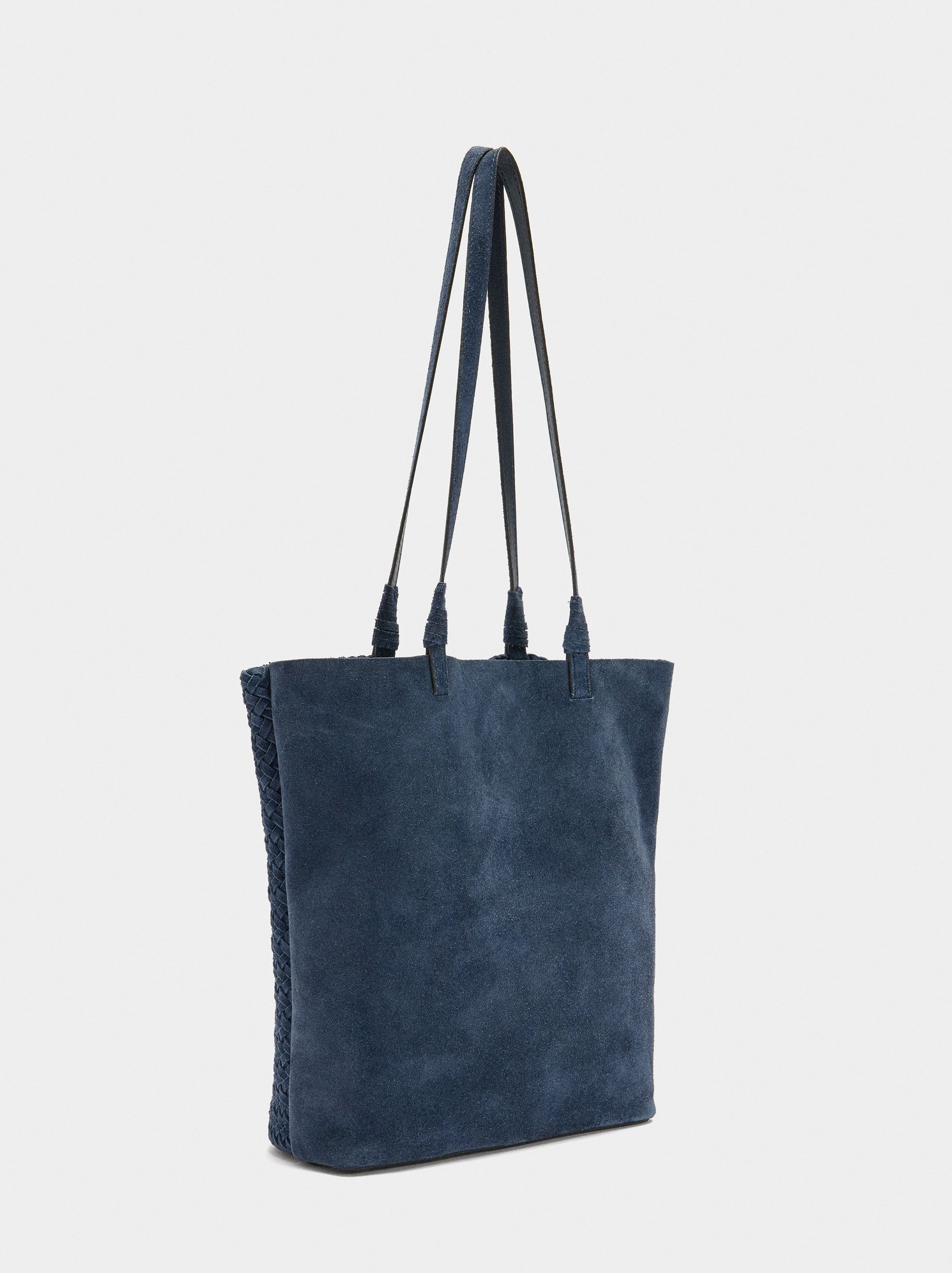 Bolso Shopper De Piel Trenzada