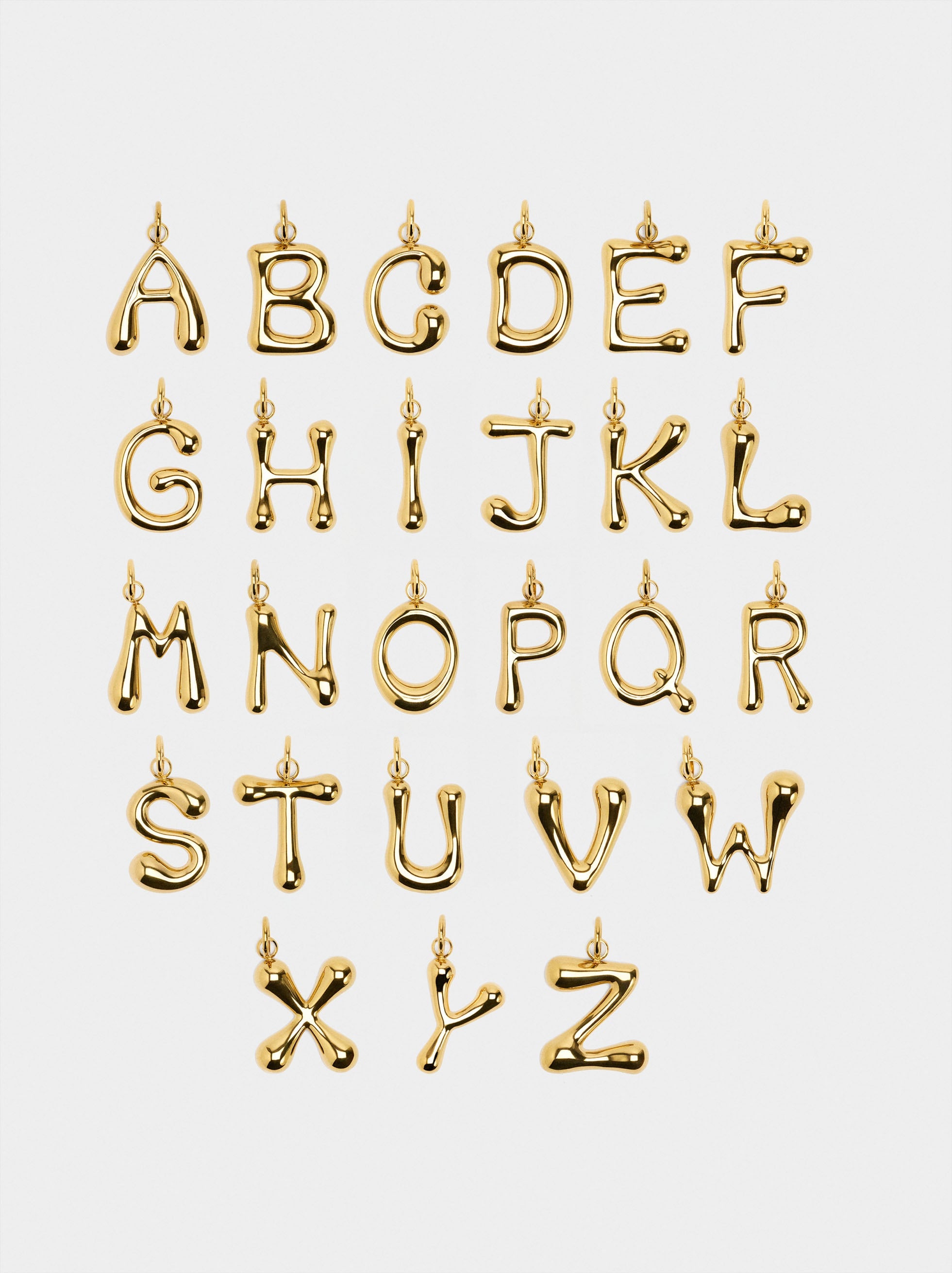 Charm Con Letra - Acero Inoxidable